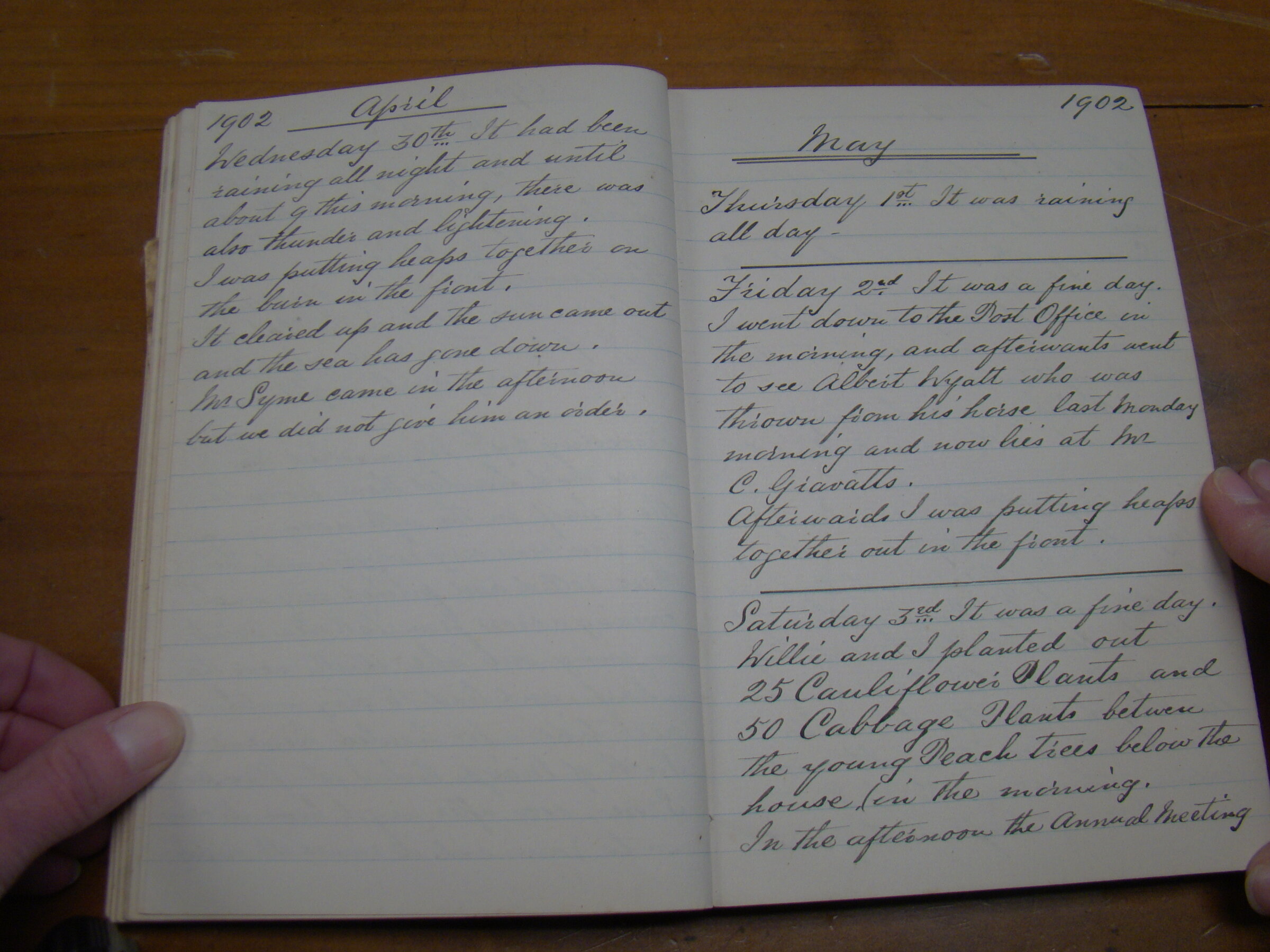 Original CS Clarke diary page