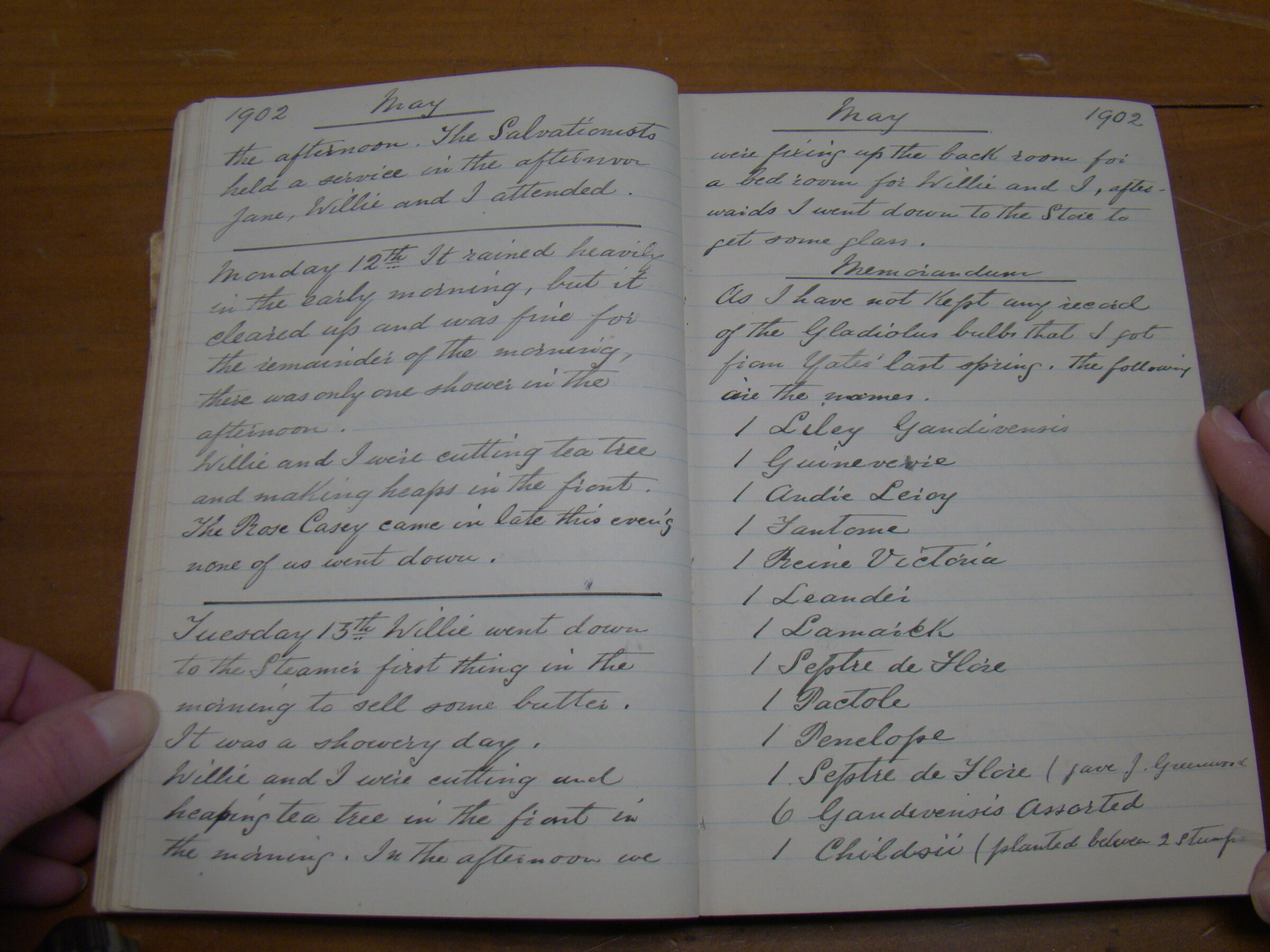 Original CS Clarke diary page