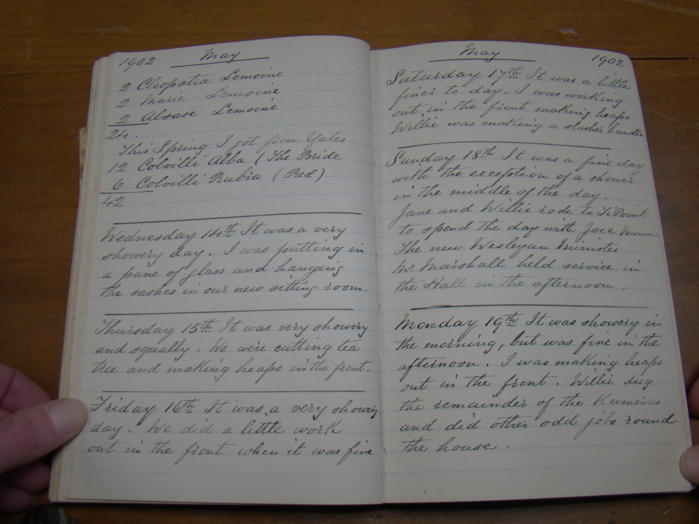 Original CS Clarke diary page