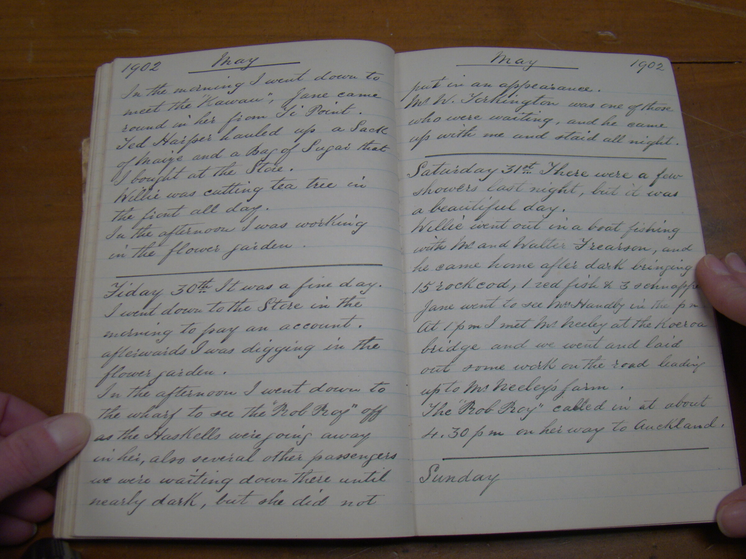 Original CS Clarke diary page