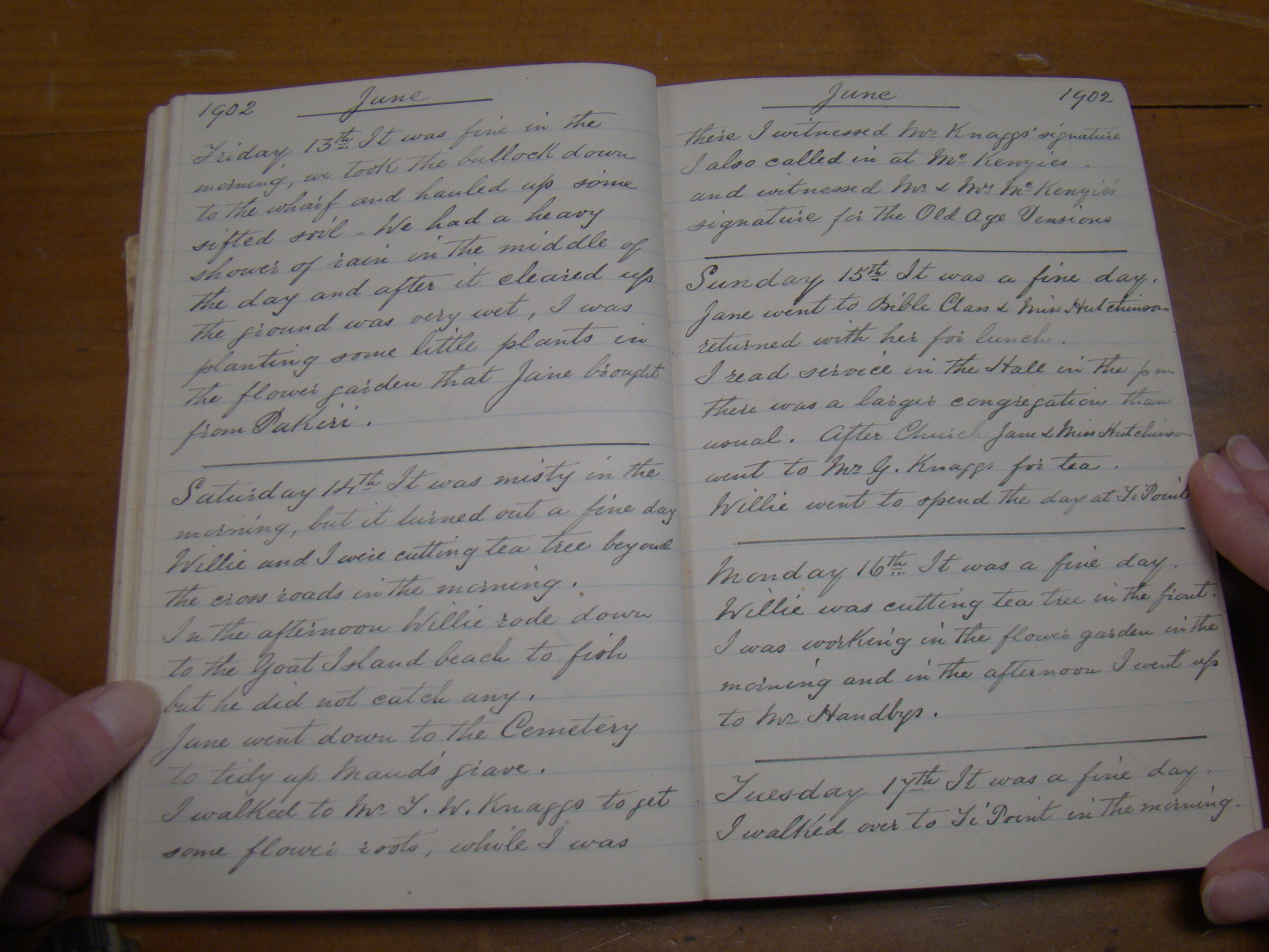 Original CS Clarke diary page