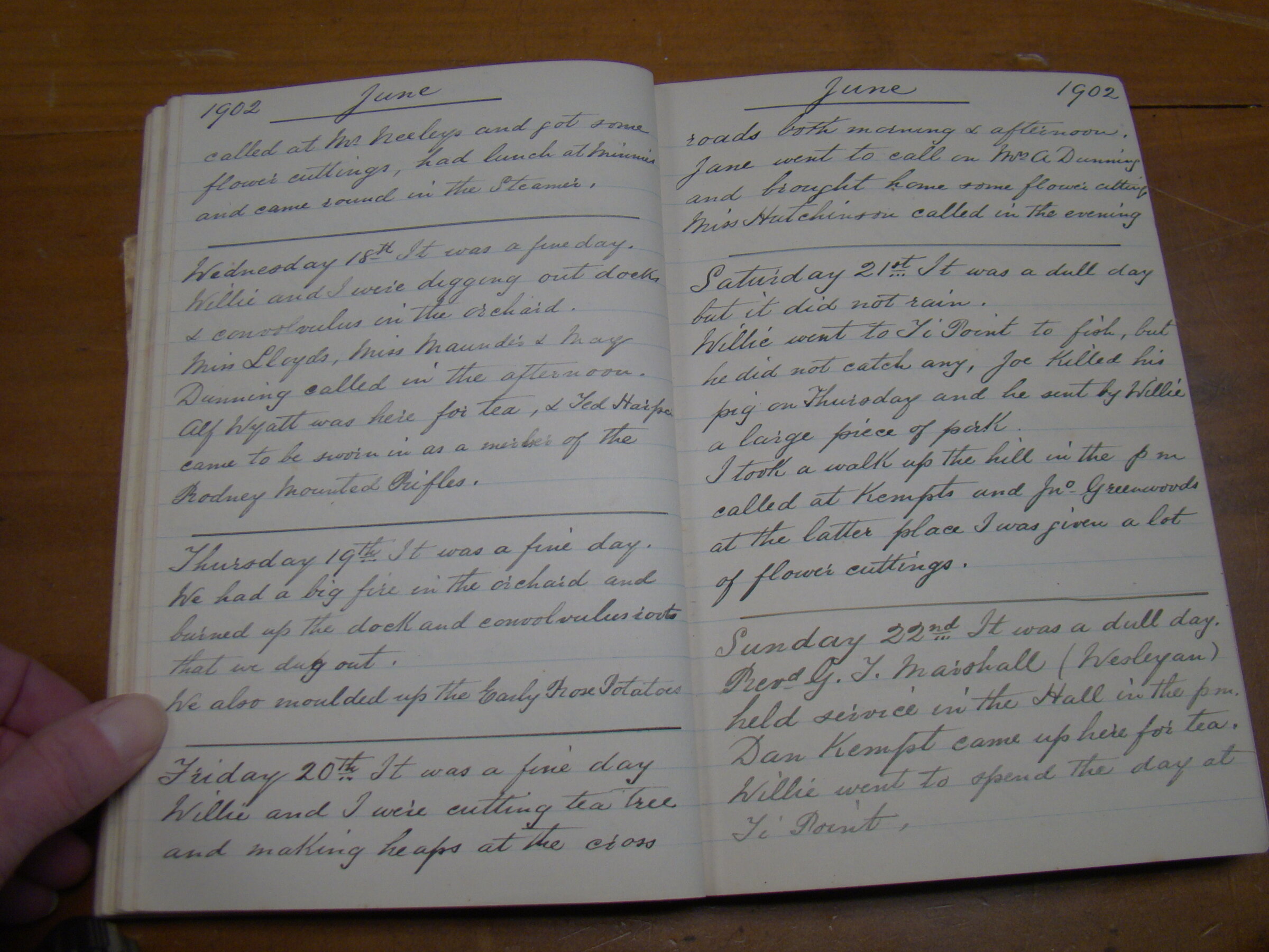 Original CS Clarke diary page