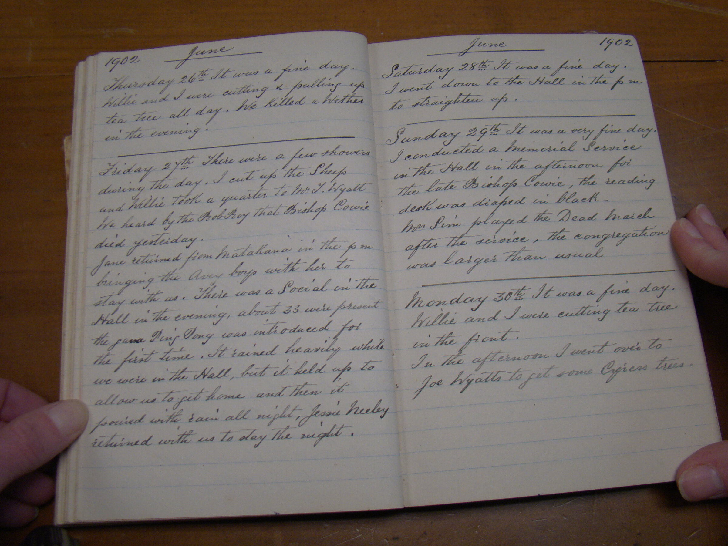 Original CS Clarke diary page
