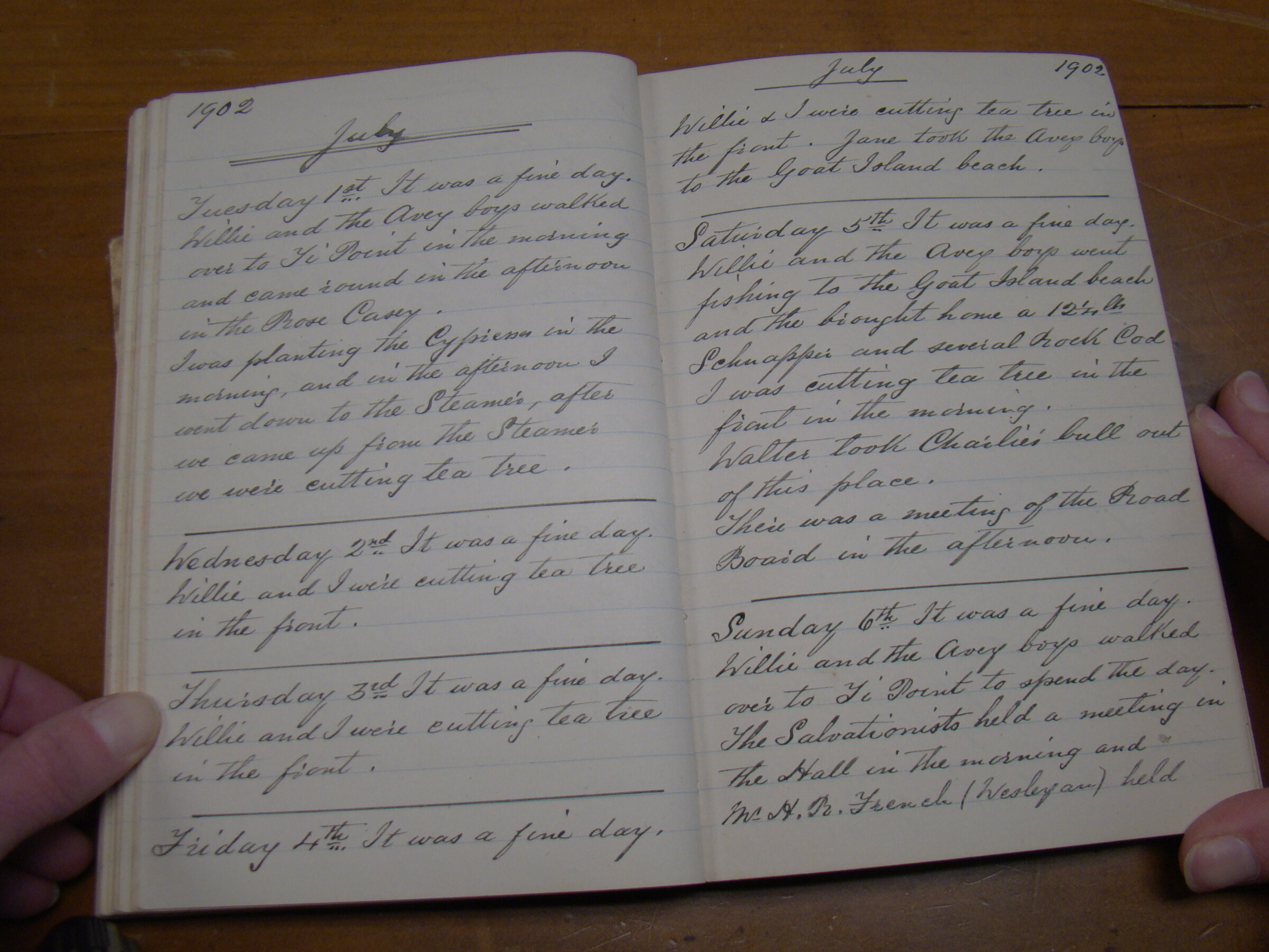Original CS Clarke diary page