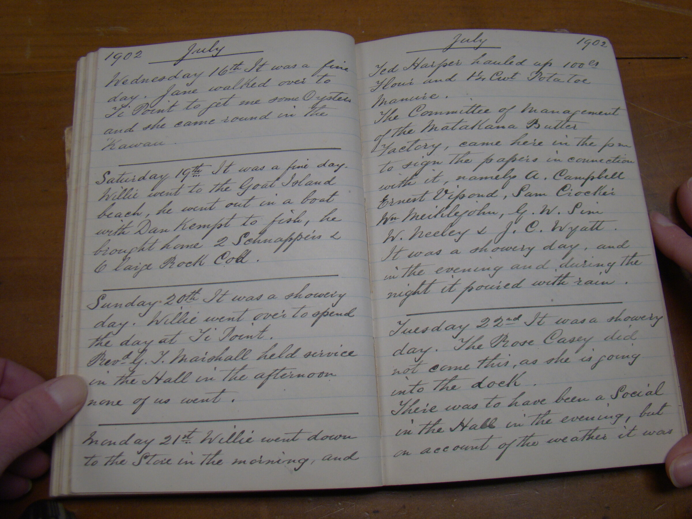 Original CS Clarke diary page
