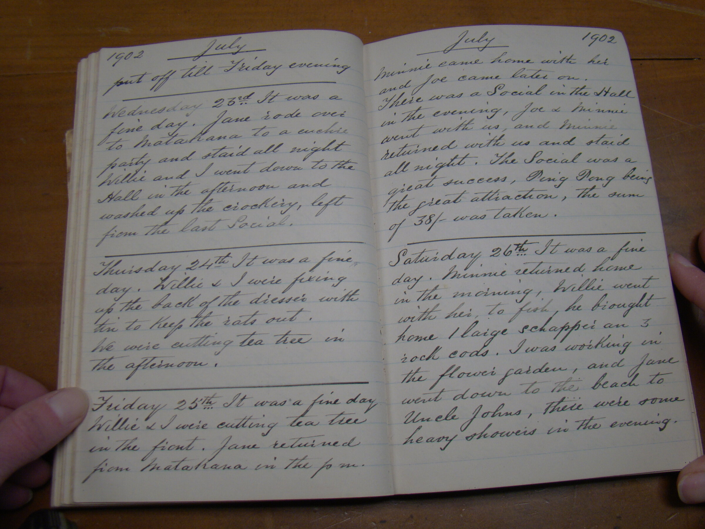 Original CS Clarke diary page