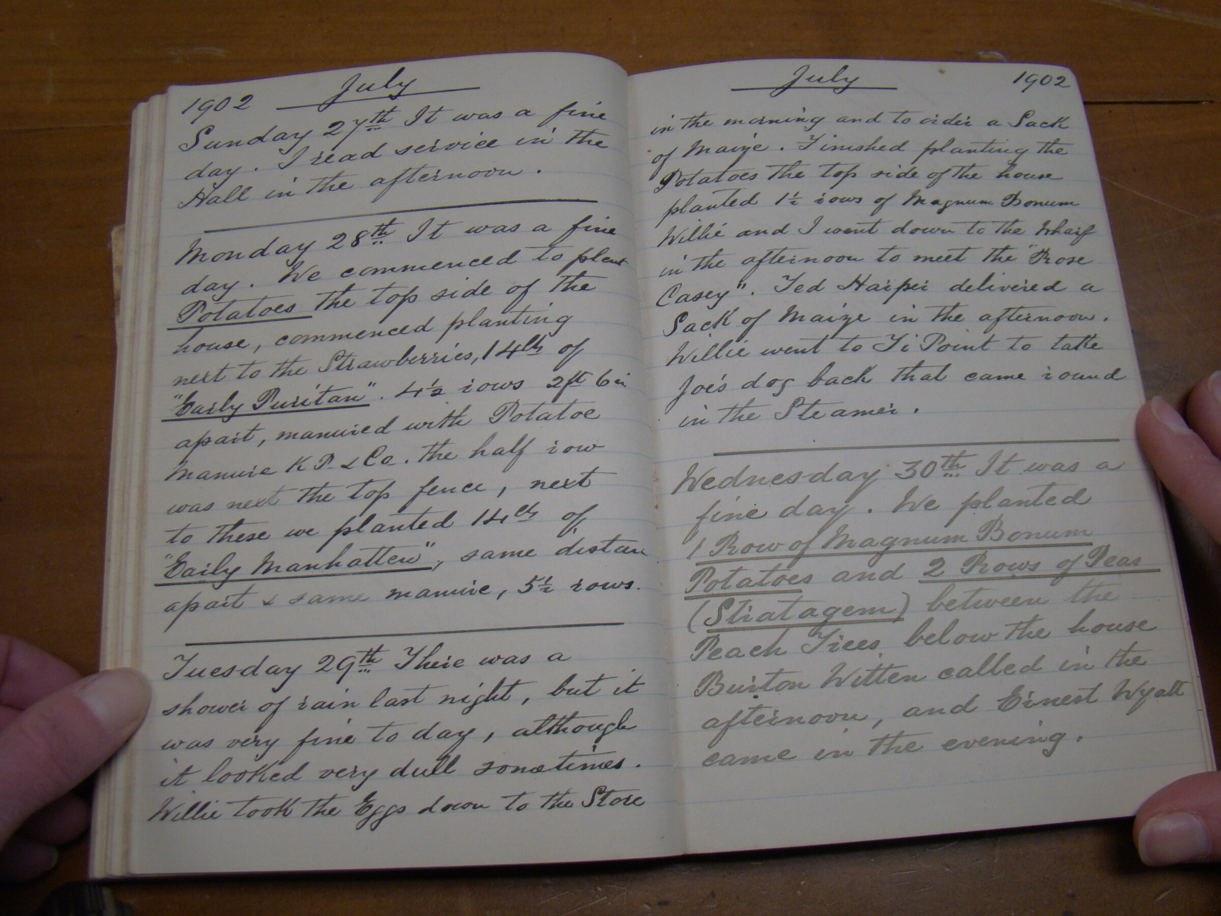 Original CS Clarke diary page