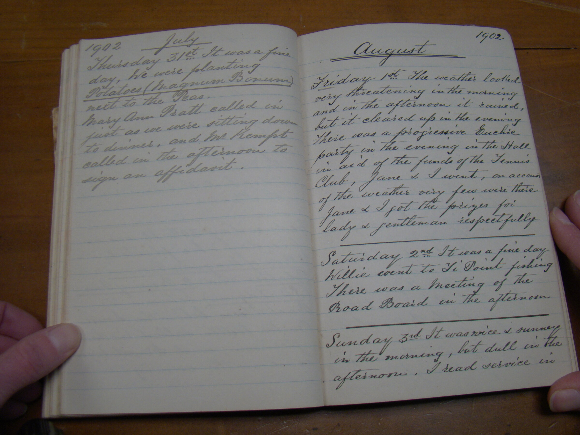 Original CS Clarke diary page
