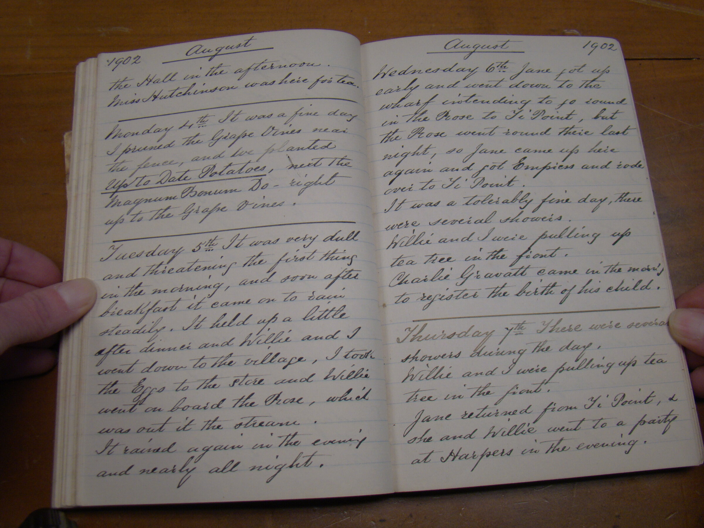 Original CS Clarke diary page