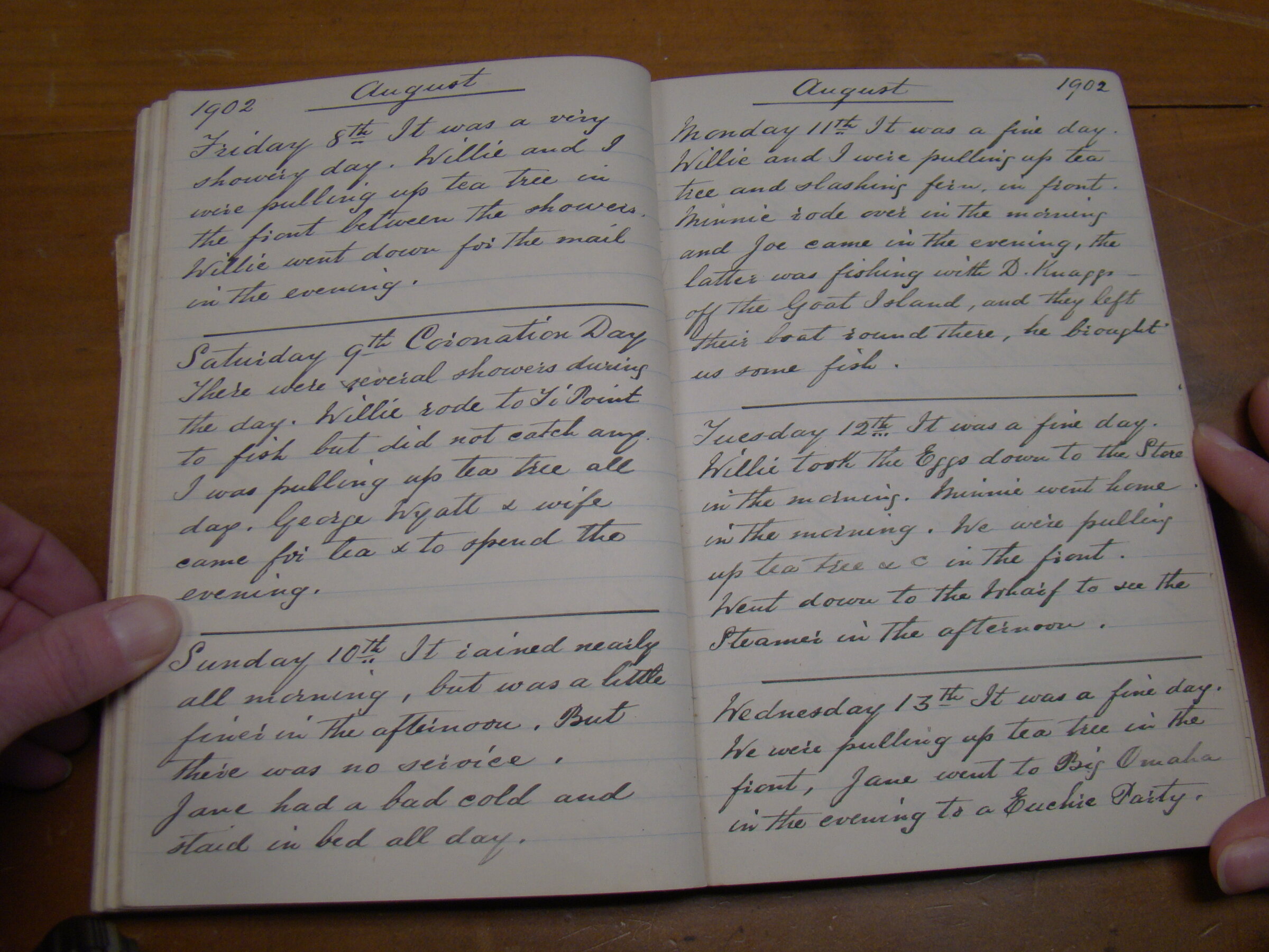 Original CS Clarke diary page