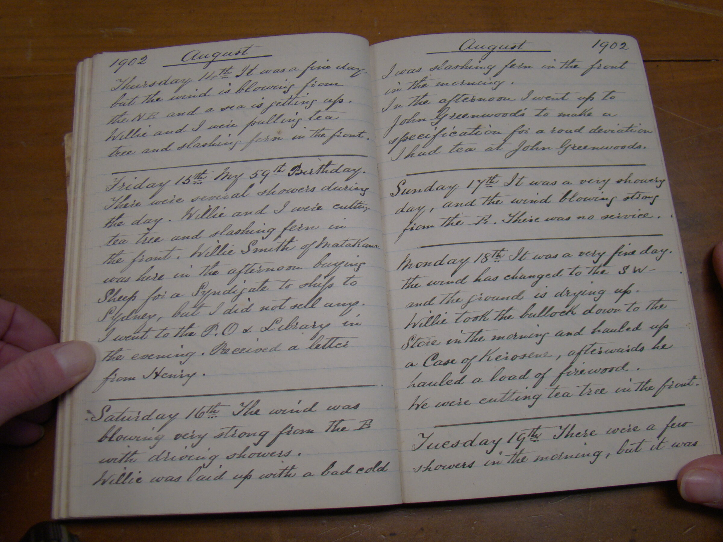 Original CS Clarke diary page