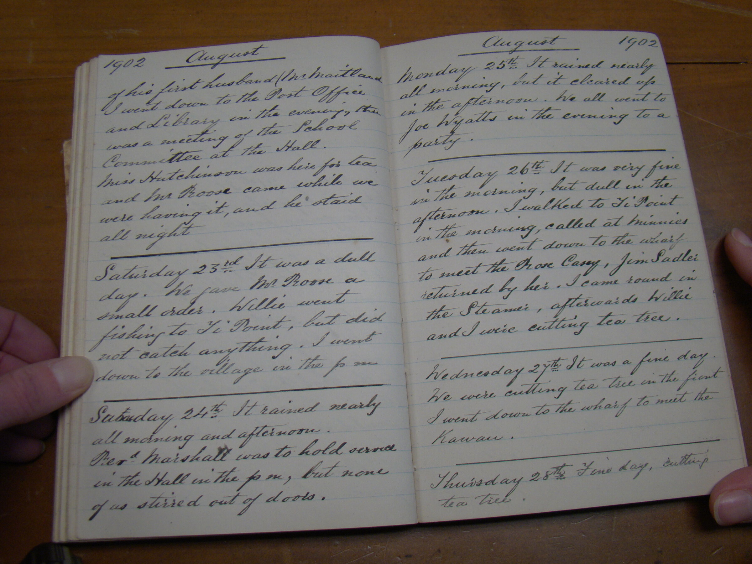 Original CS Clarke diary page
