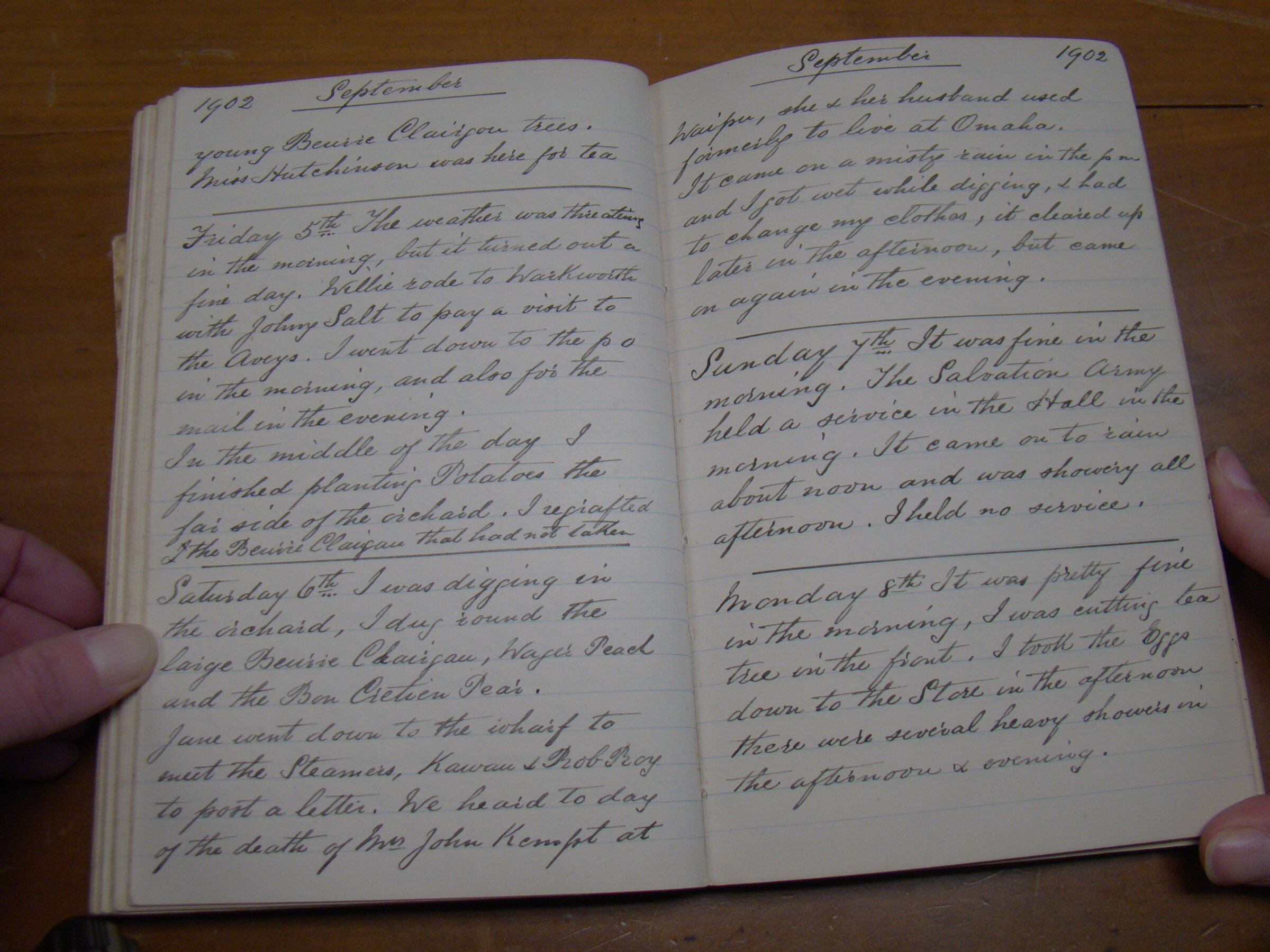 Original CS Clarke diary page
