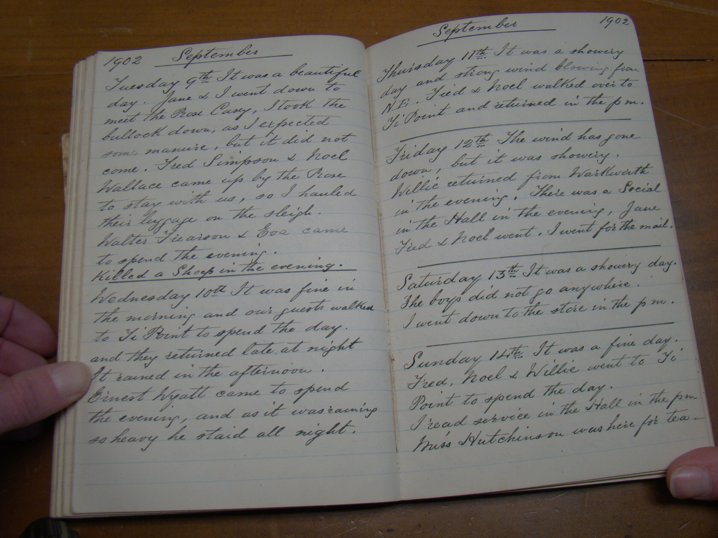 Original CS Clarke diary page