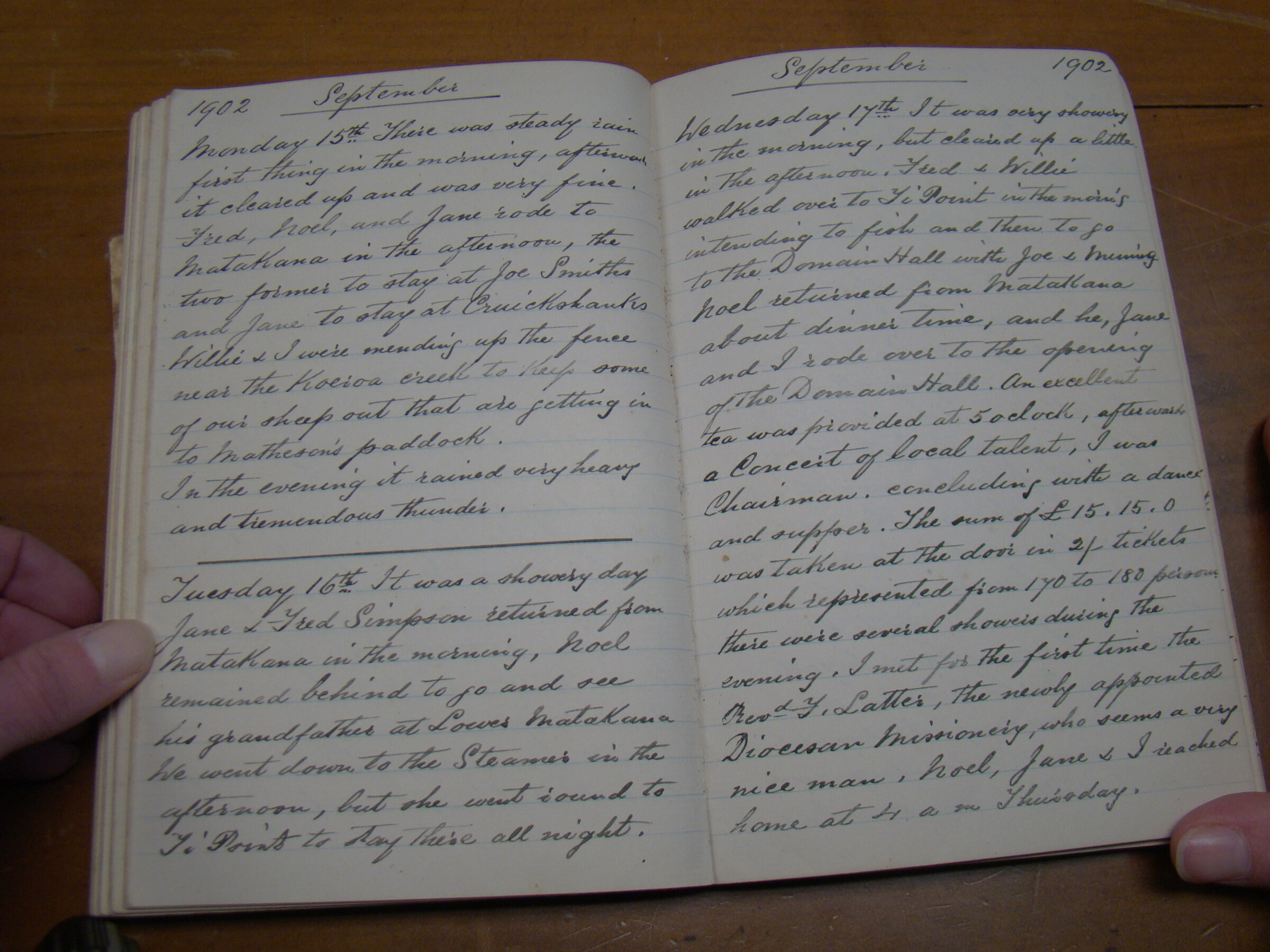 Original CS Clarke diary page