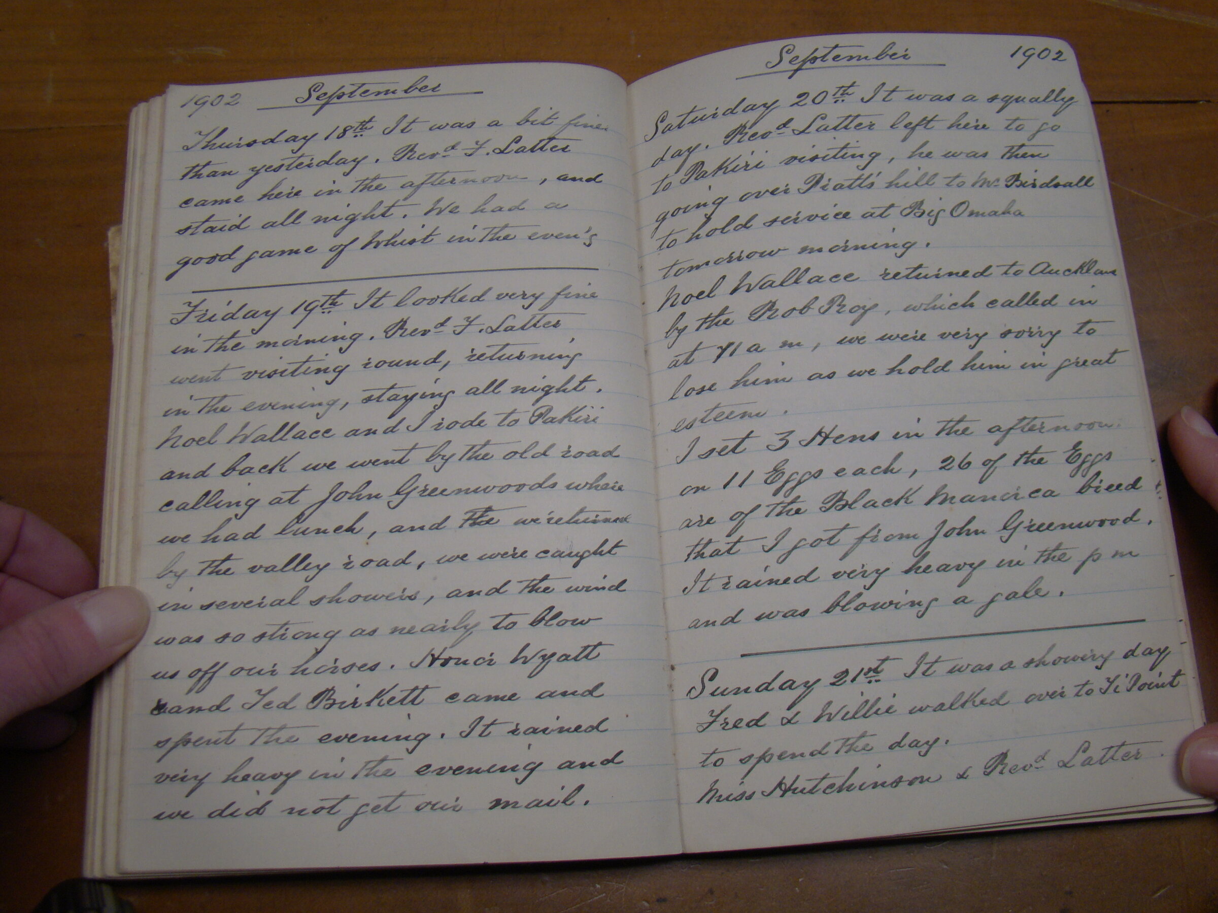 Original CS Clarke diary page