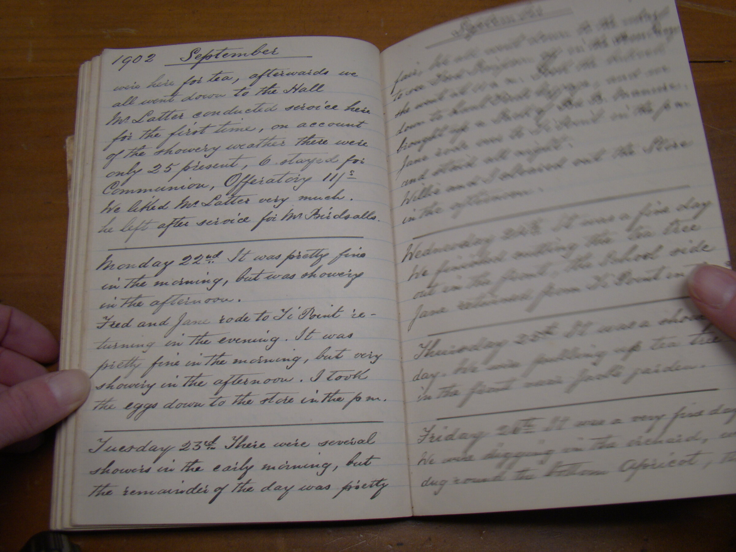 Original CS Clarke diary page