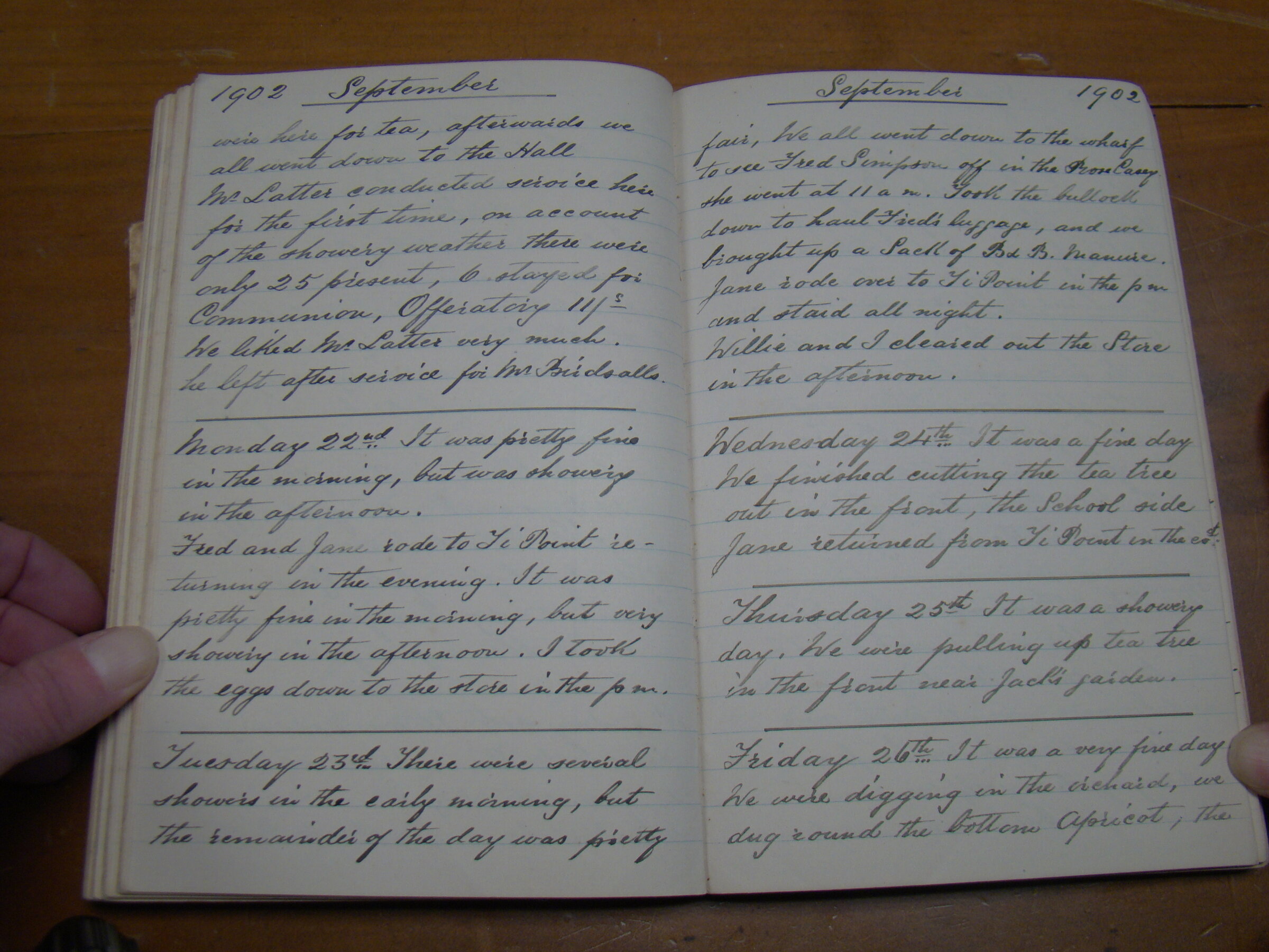 Original CS Clarke diary page