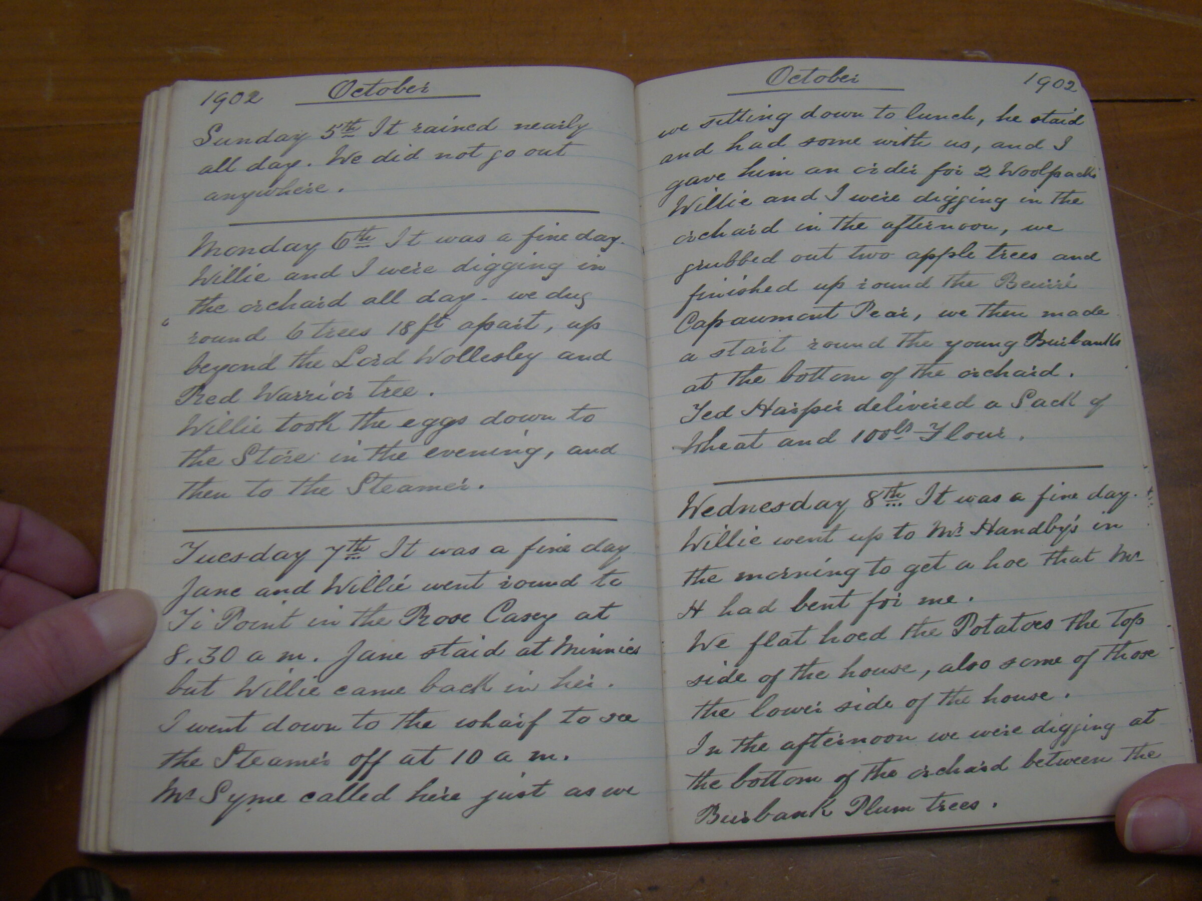 Original CS Clarke diary page