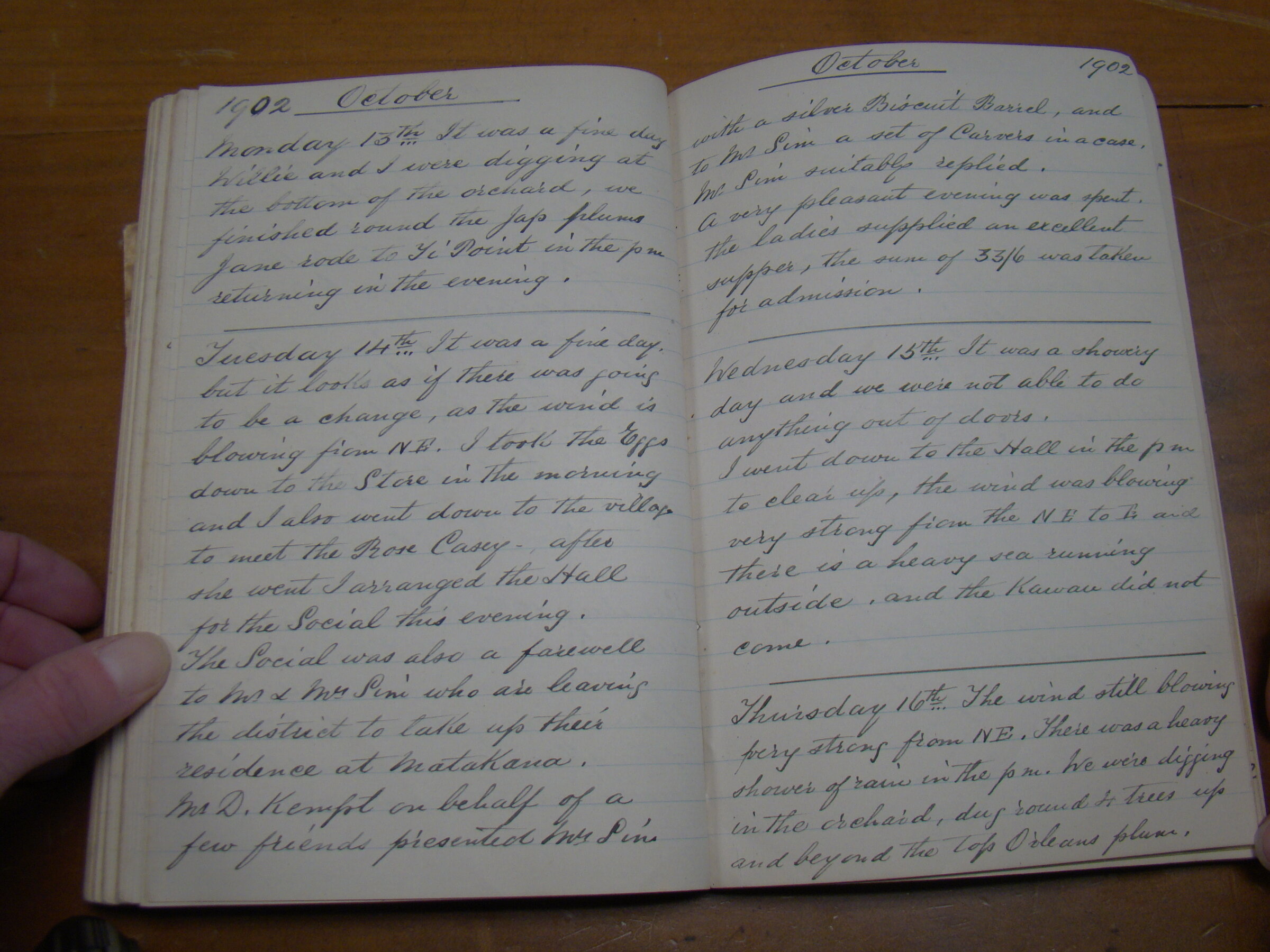 Original CS Clarke diary page