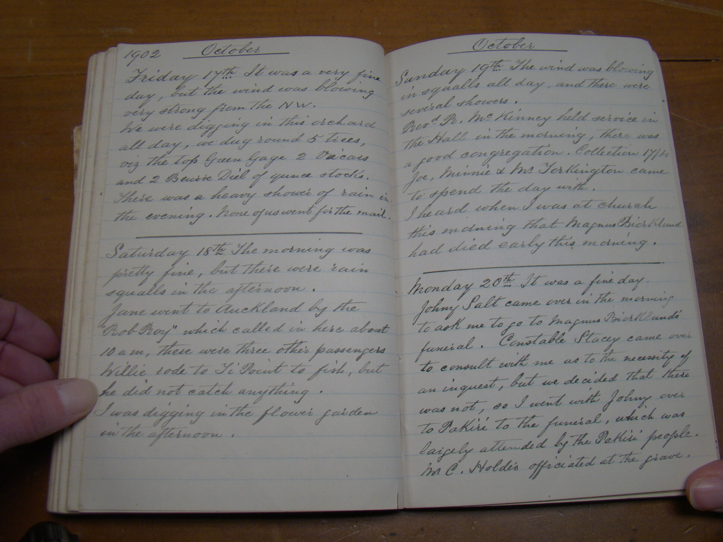 Original CS Clarke diary page