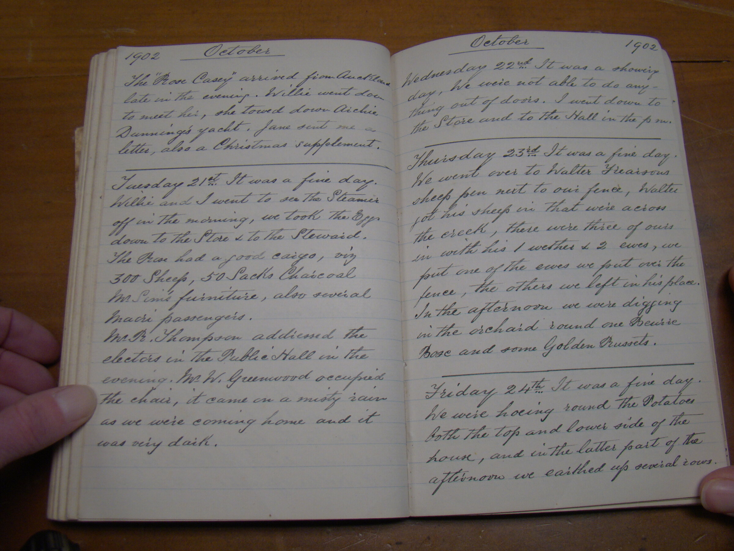Original CS Clarke diary page
