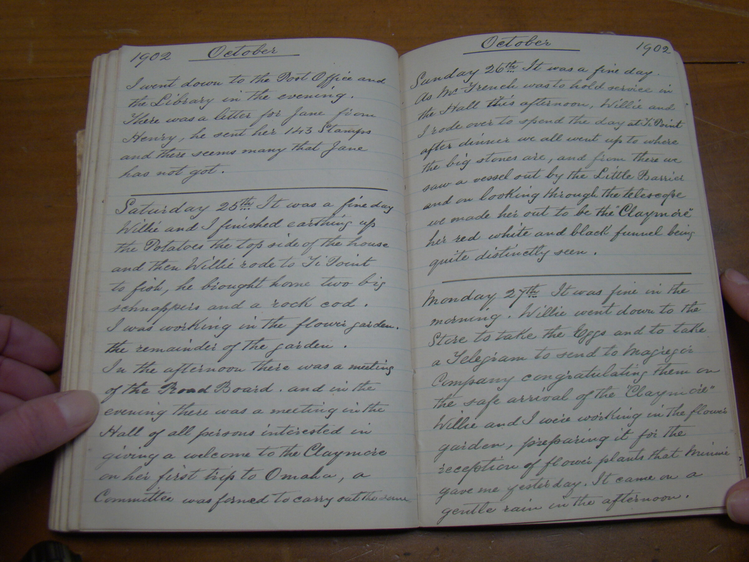 Original CS Clarke diary page