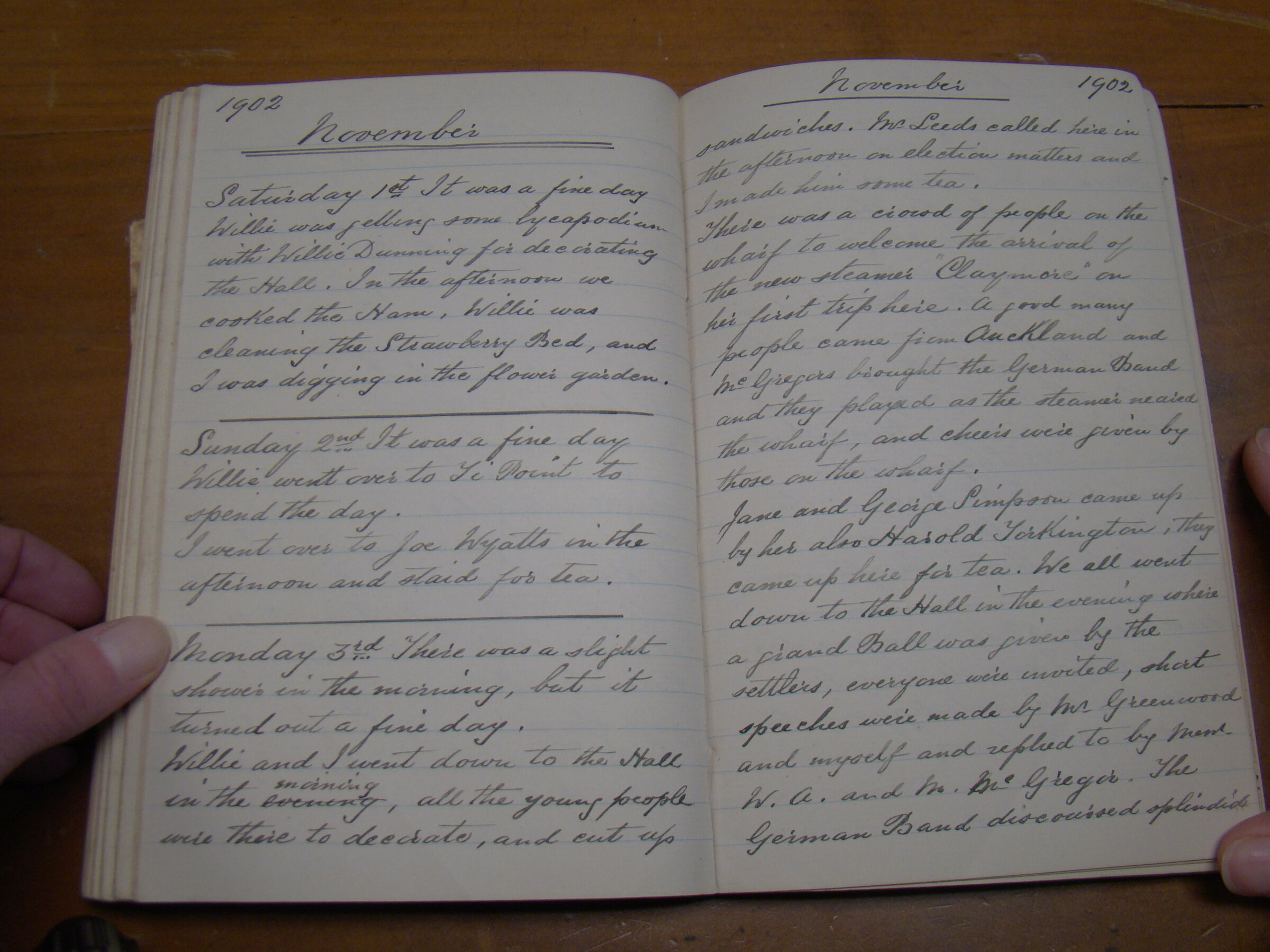 Original CS Clarke diary page