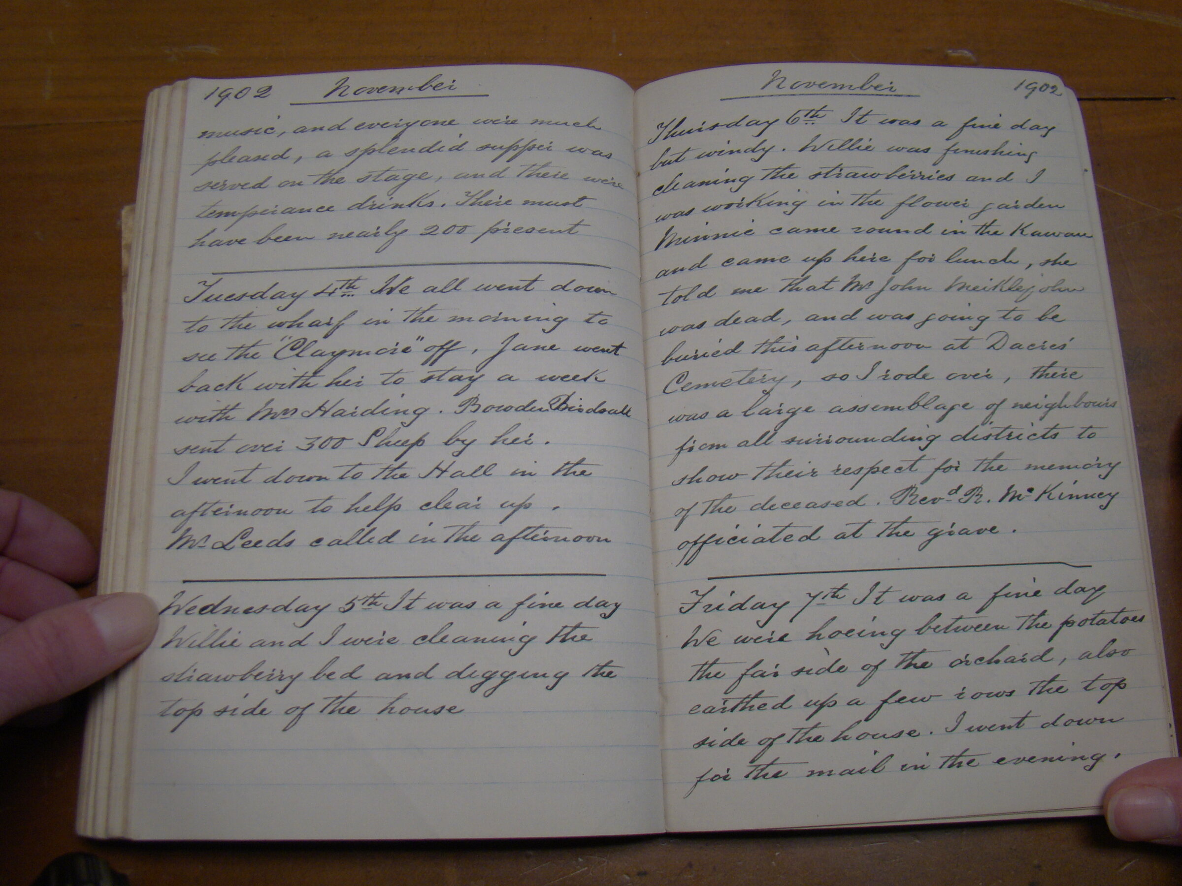 Original CS Clarke diary page