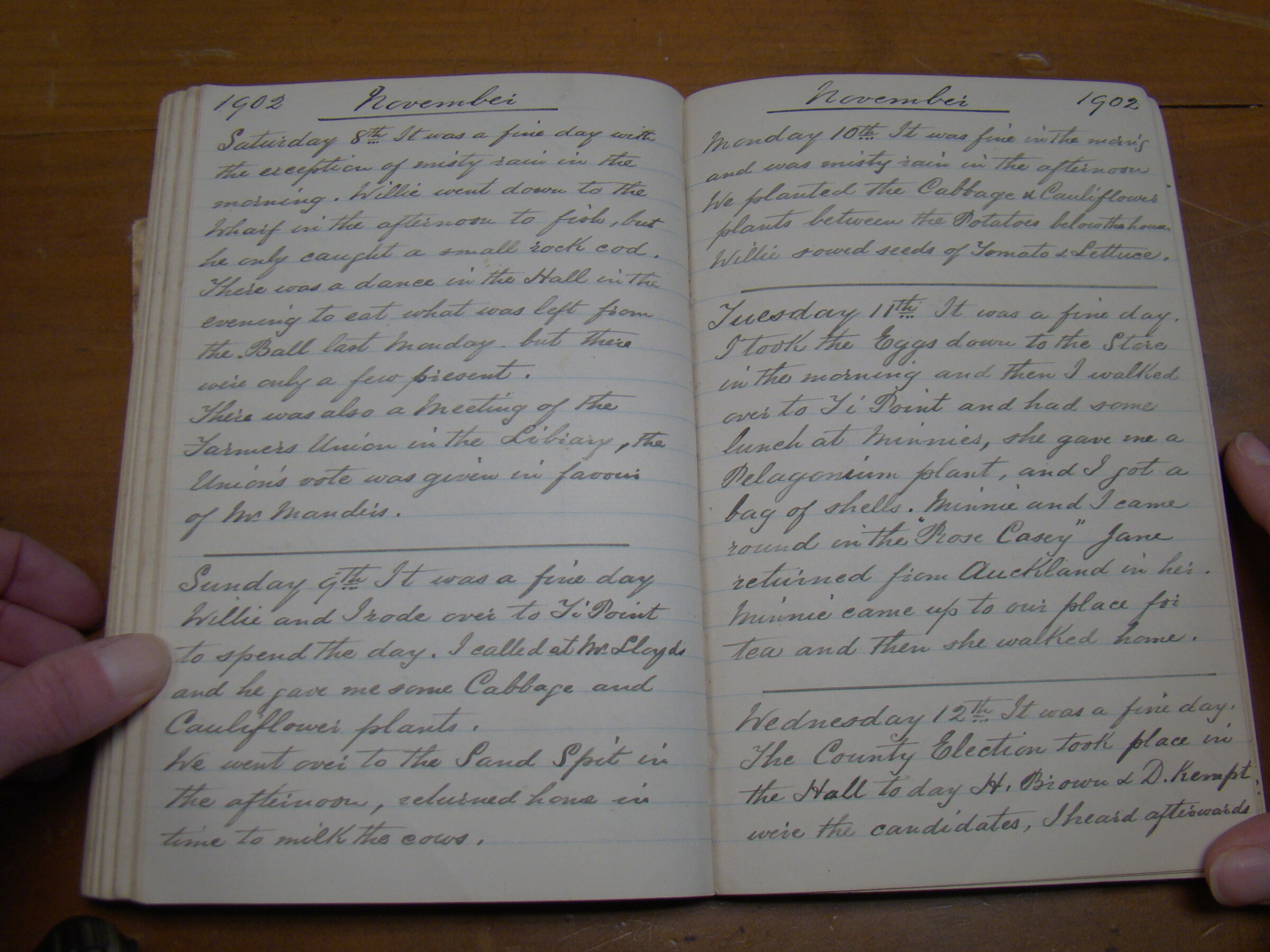 Original CS Clarke diary page