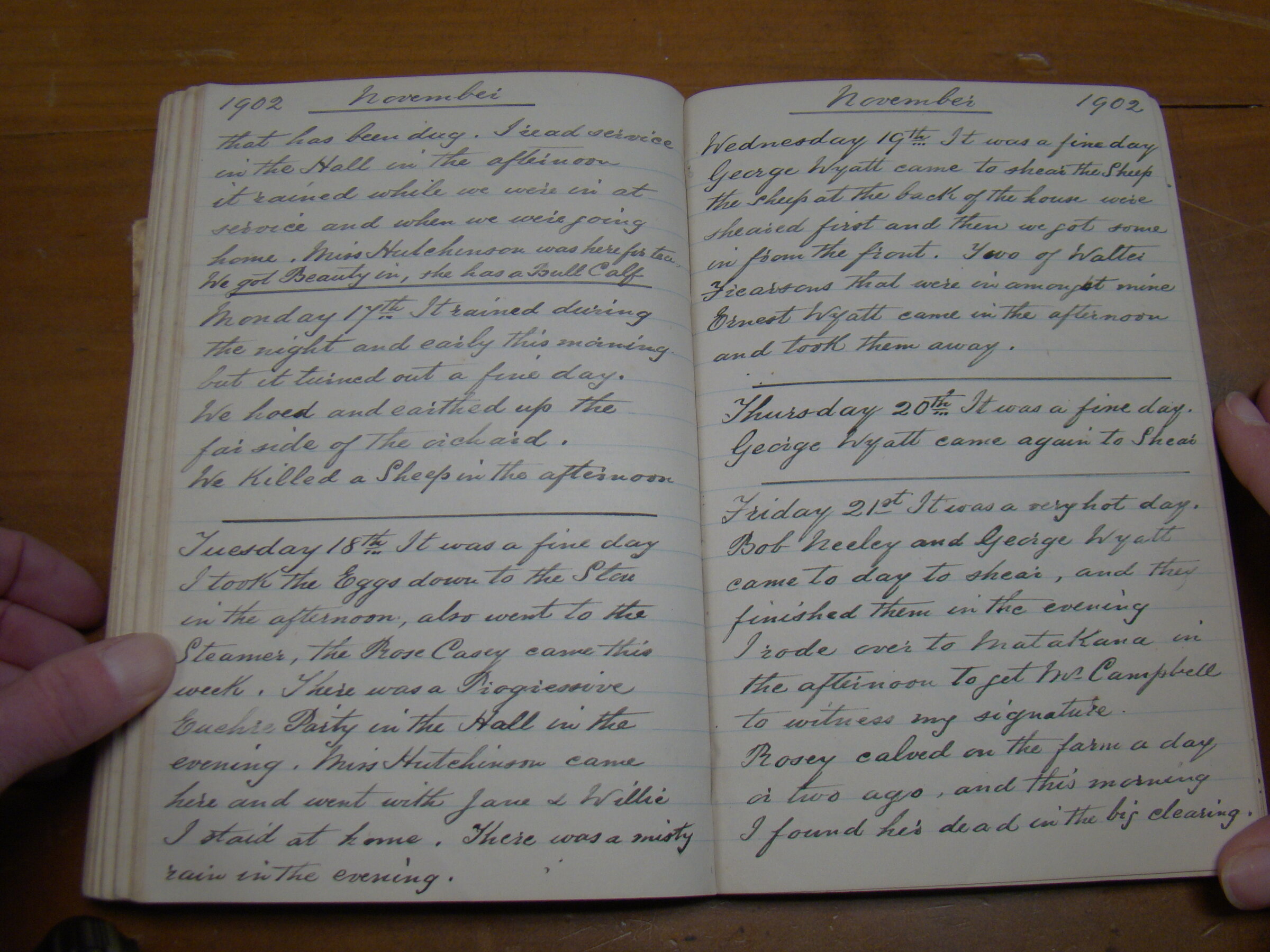 Original CS Clarke diary page