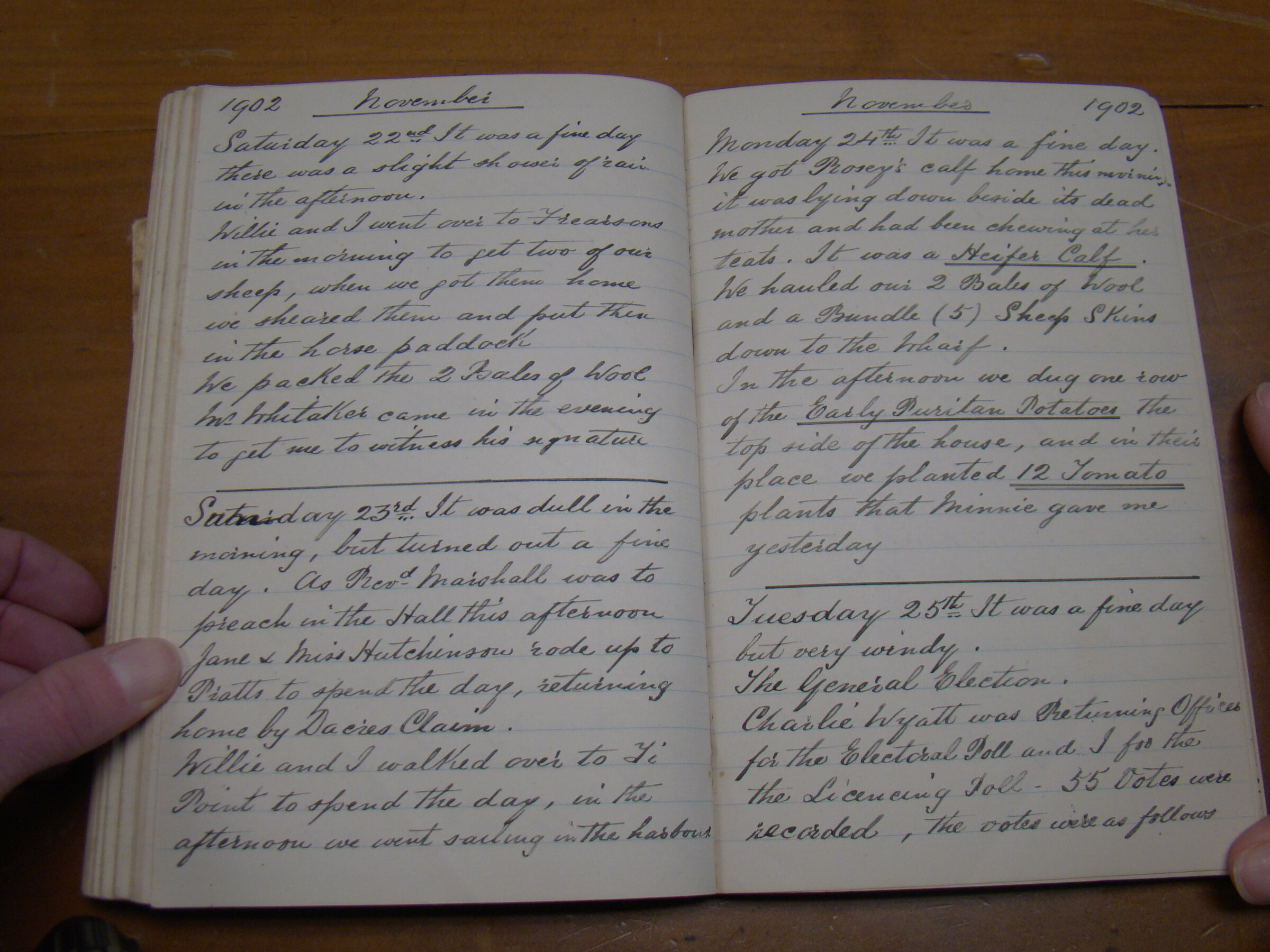 Original CS Clarke diary page