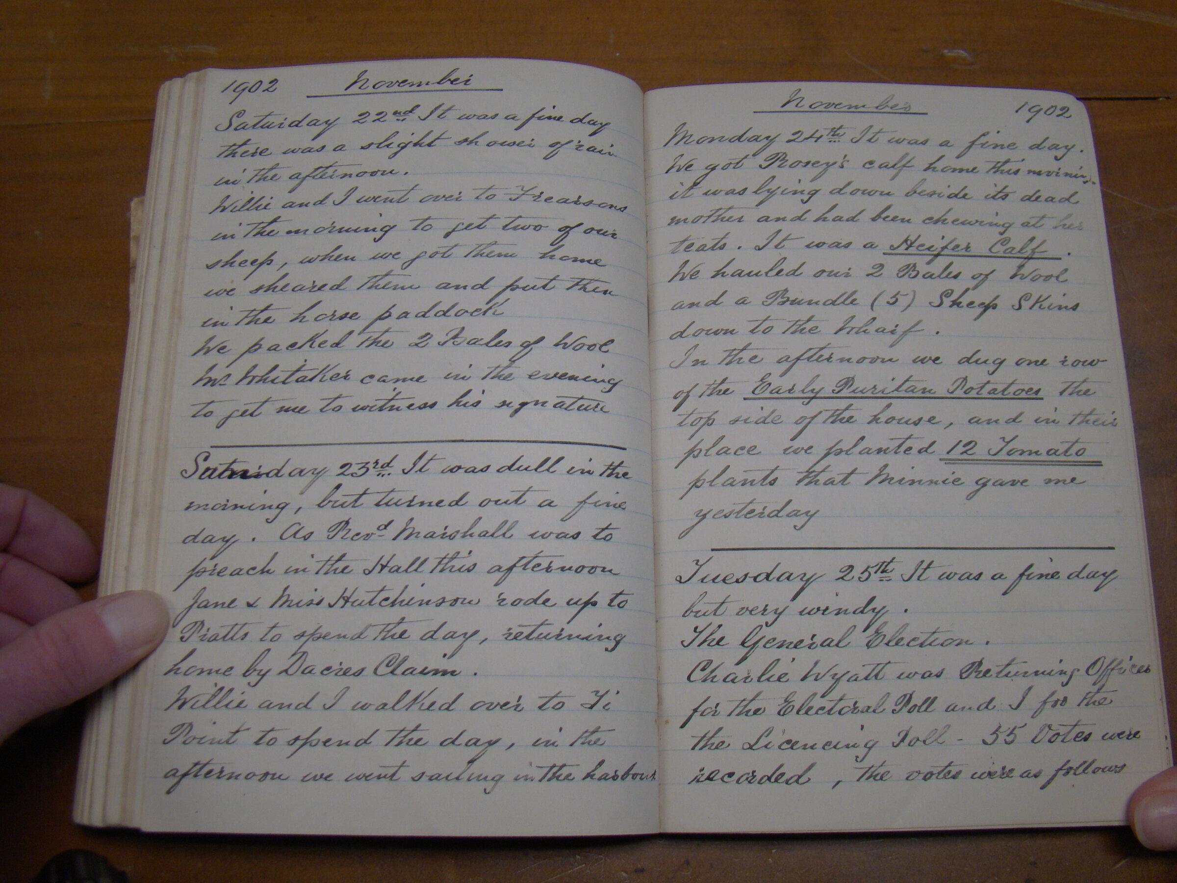 Original CS Clarke diary page