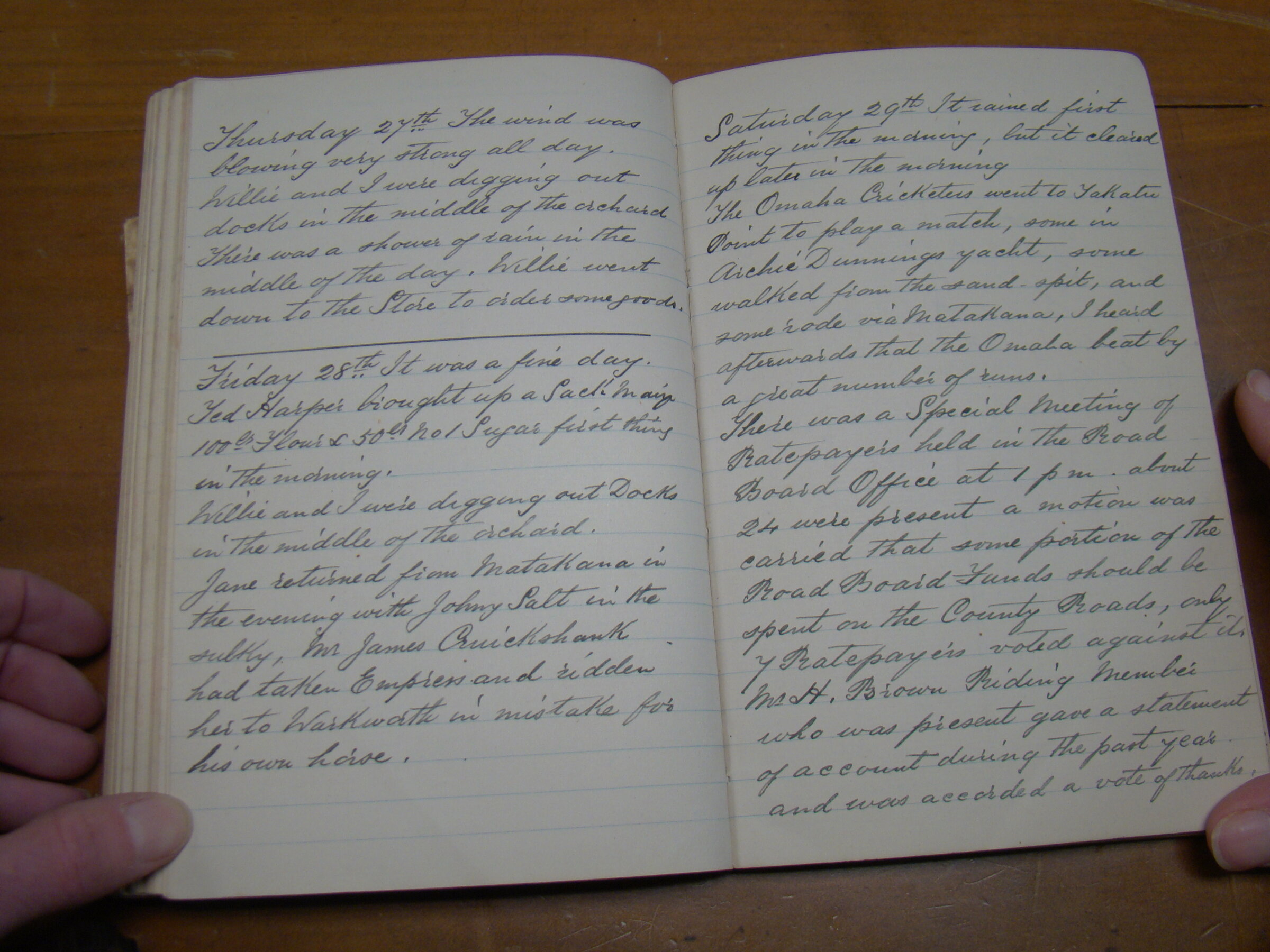 Original CS Clarke diary page