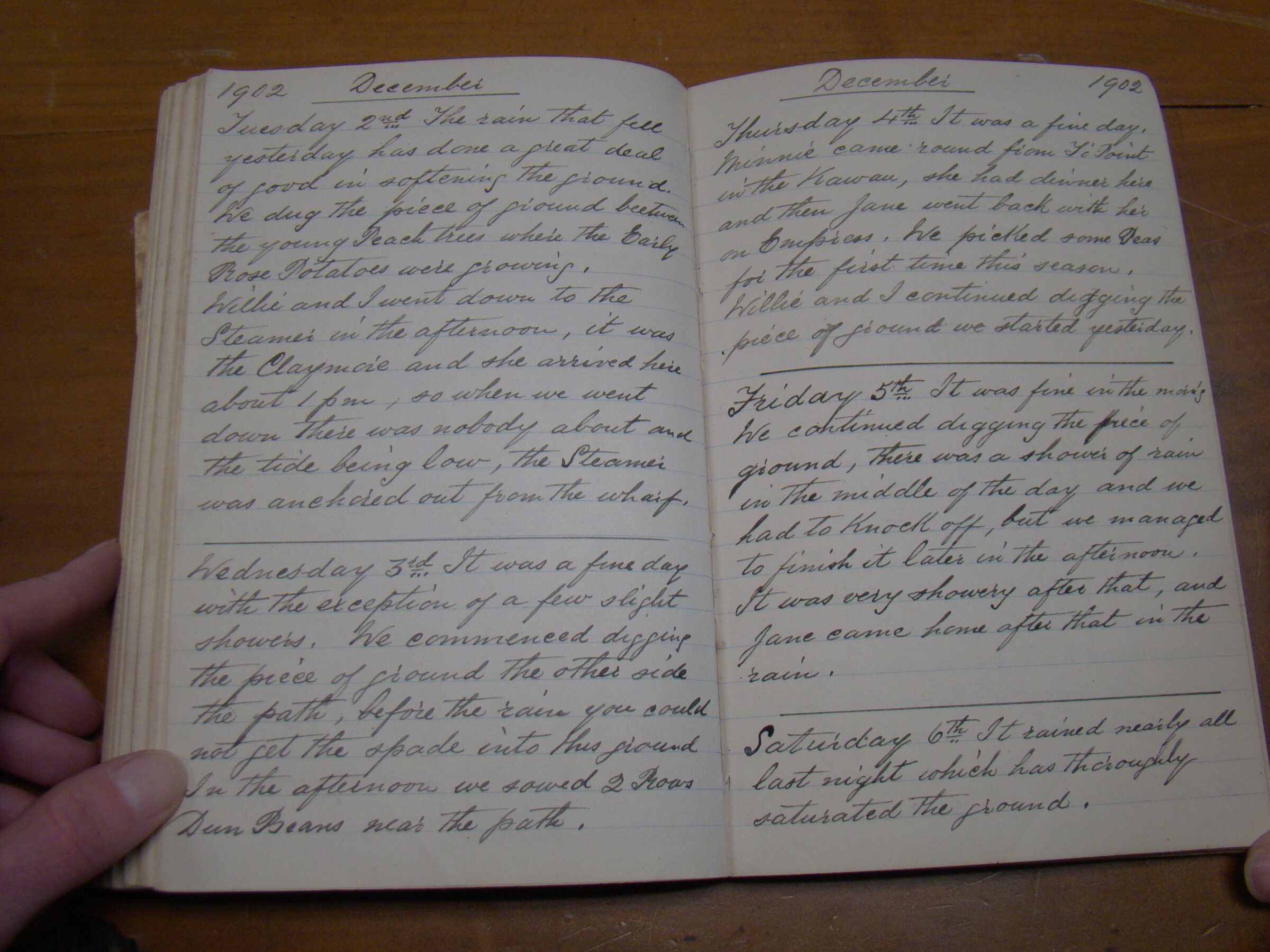 Original CS Clarke diary page