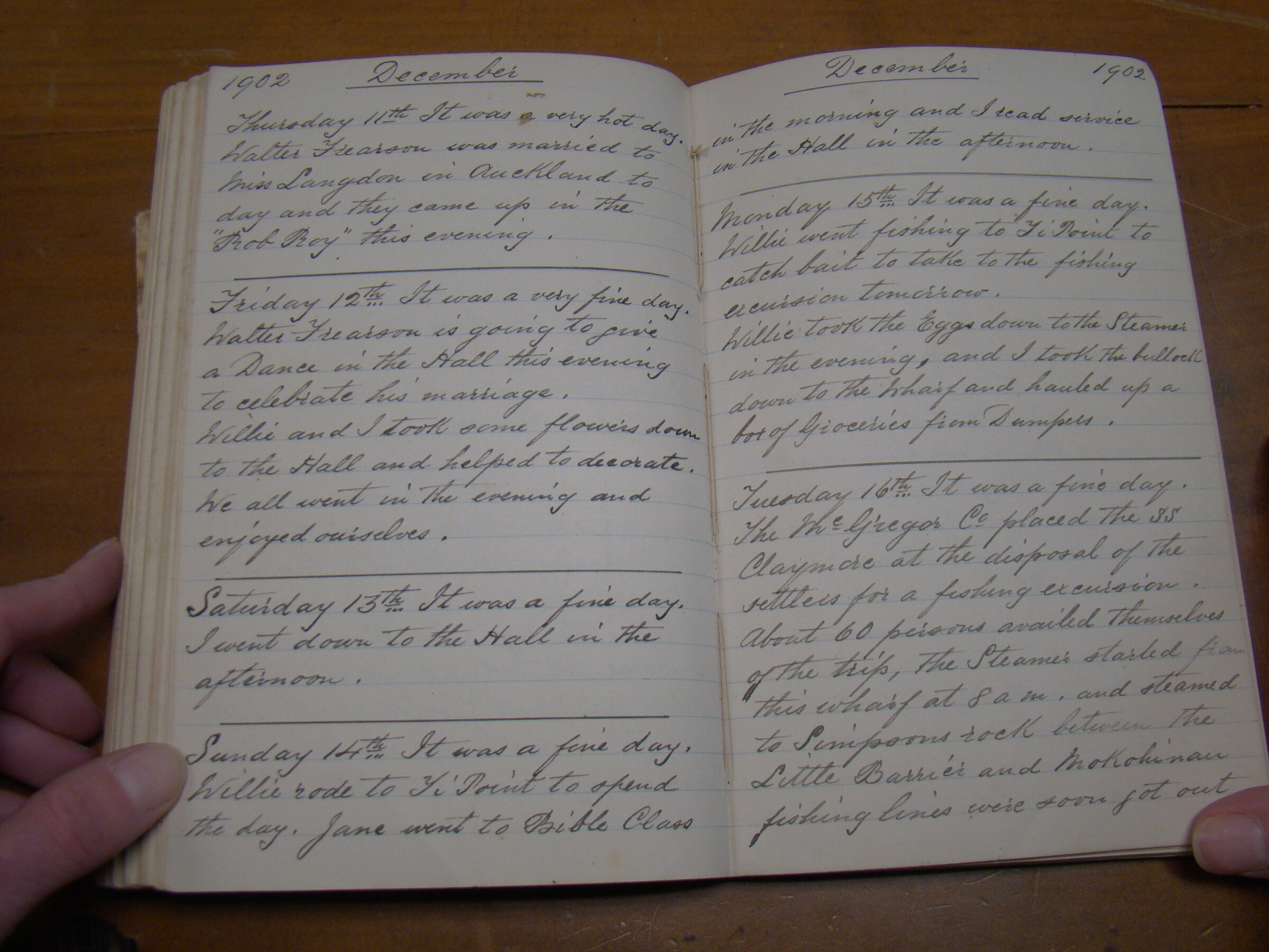 Original CS Clarke diary page
