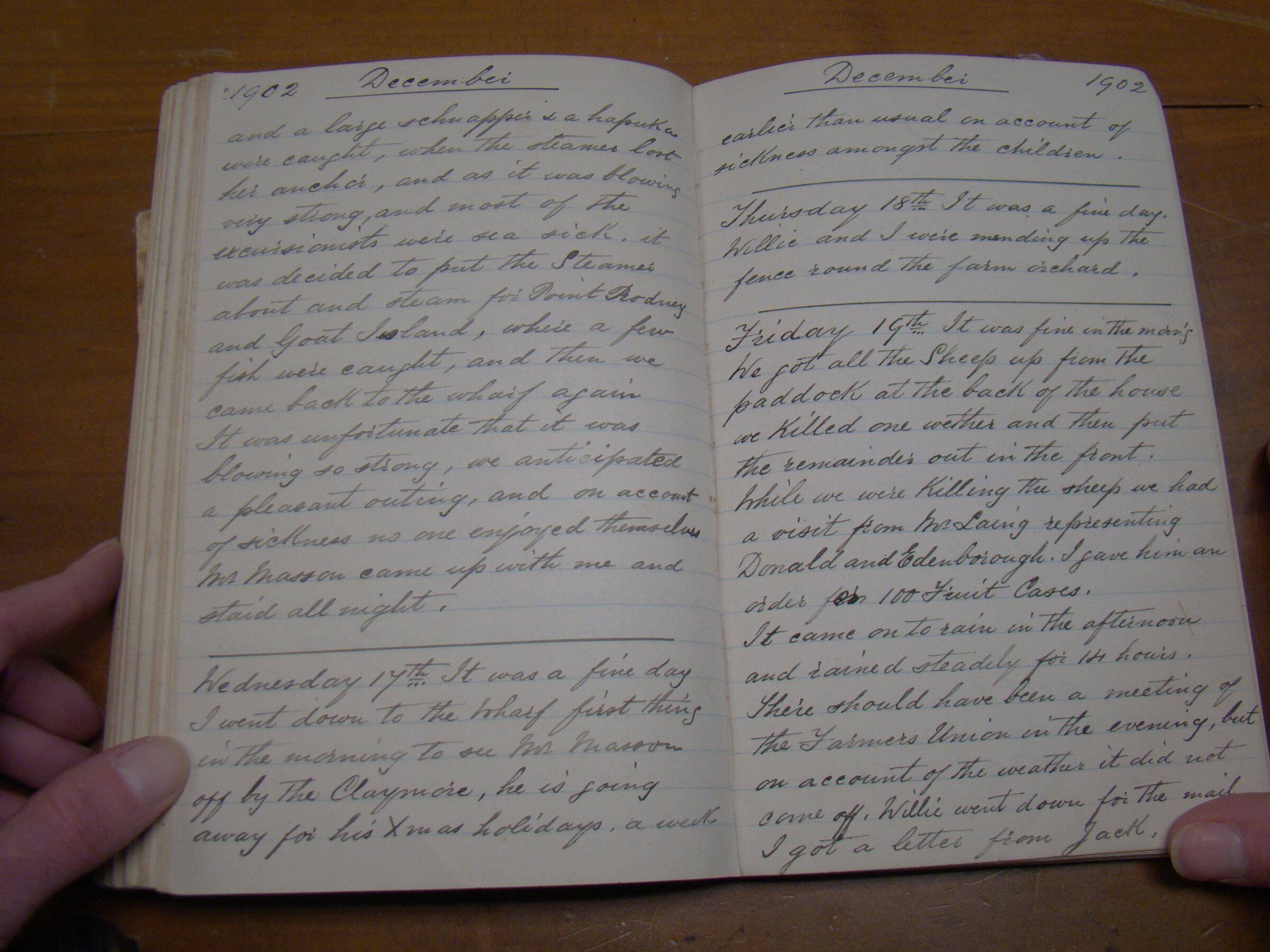 Original CS Clarke diary page