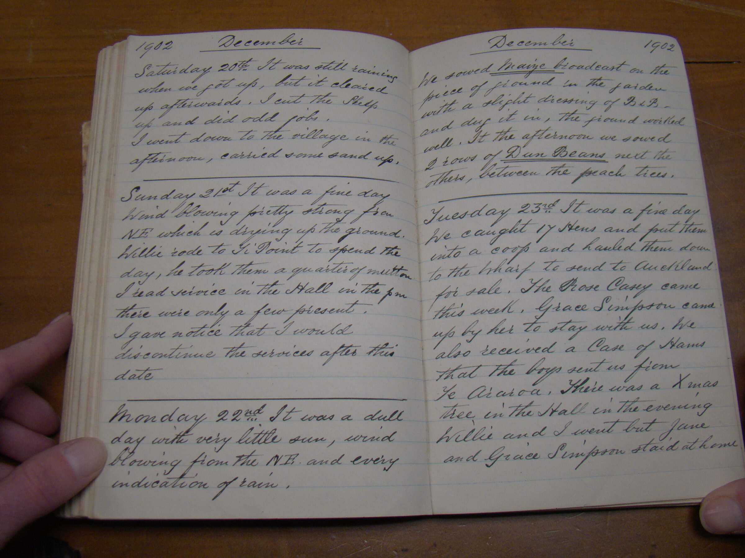 Original CS Clarke diary page