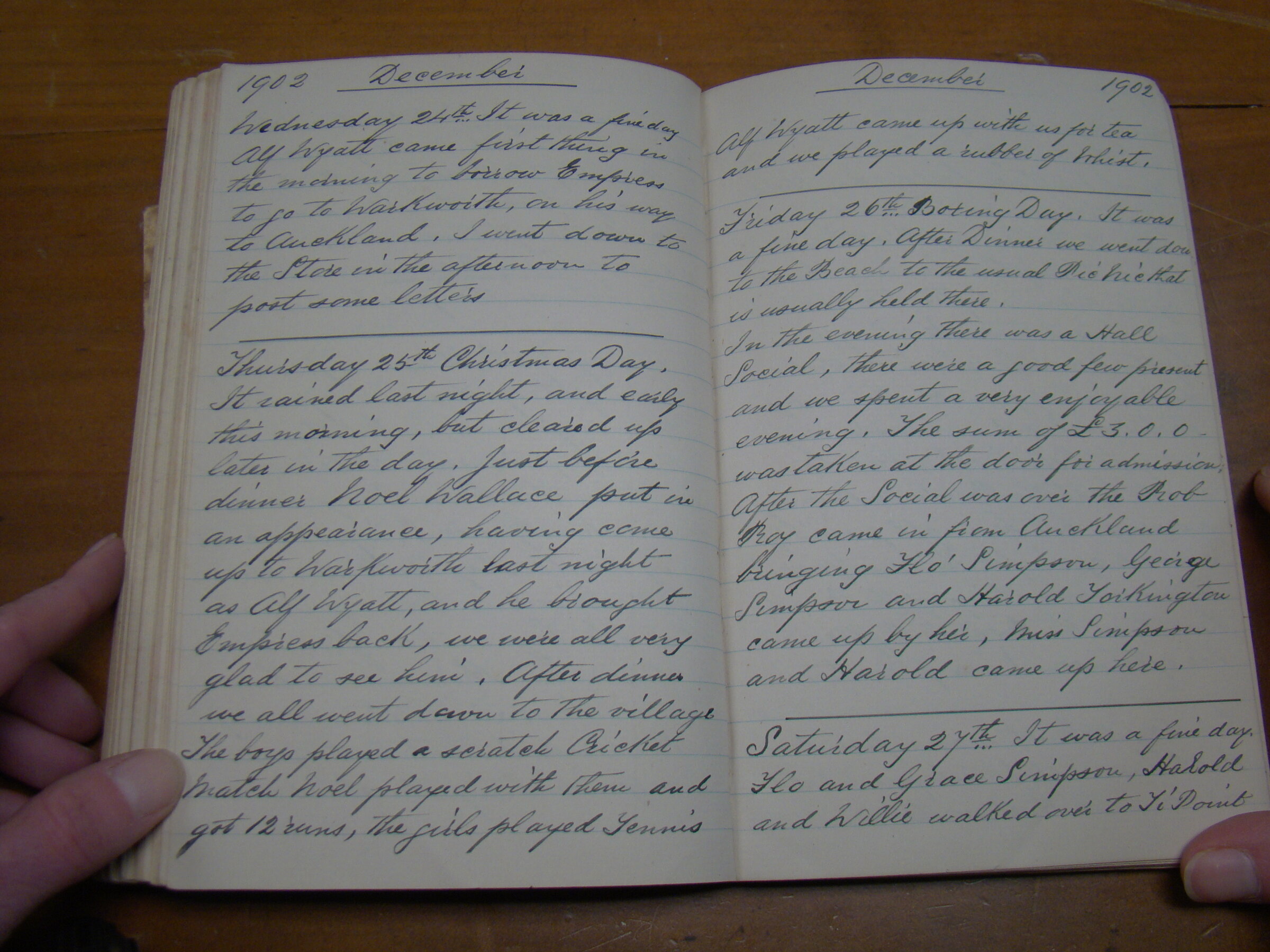 Original CS Clarke diary page