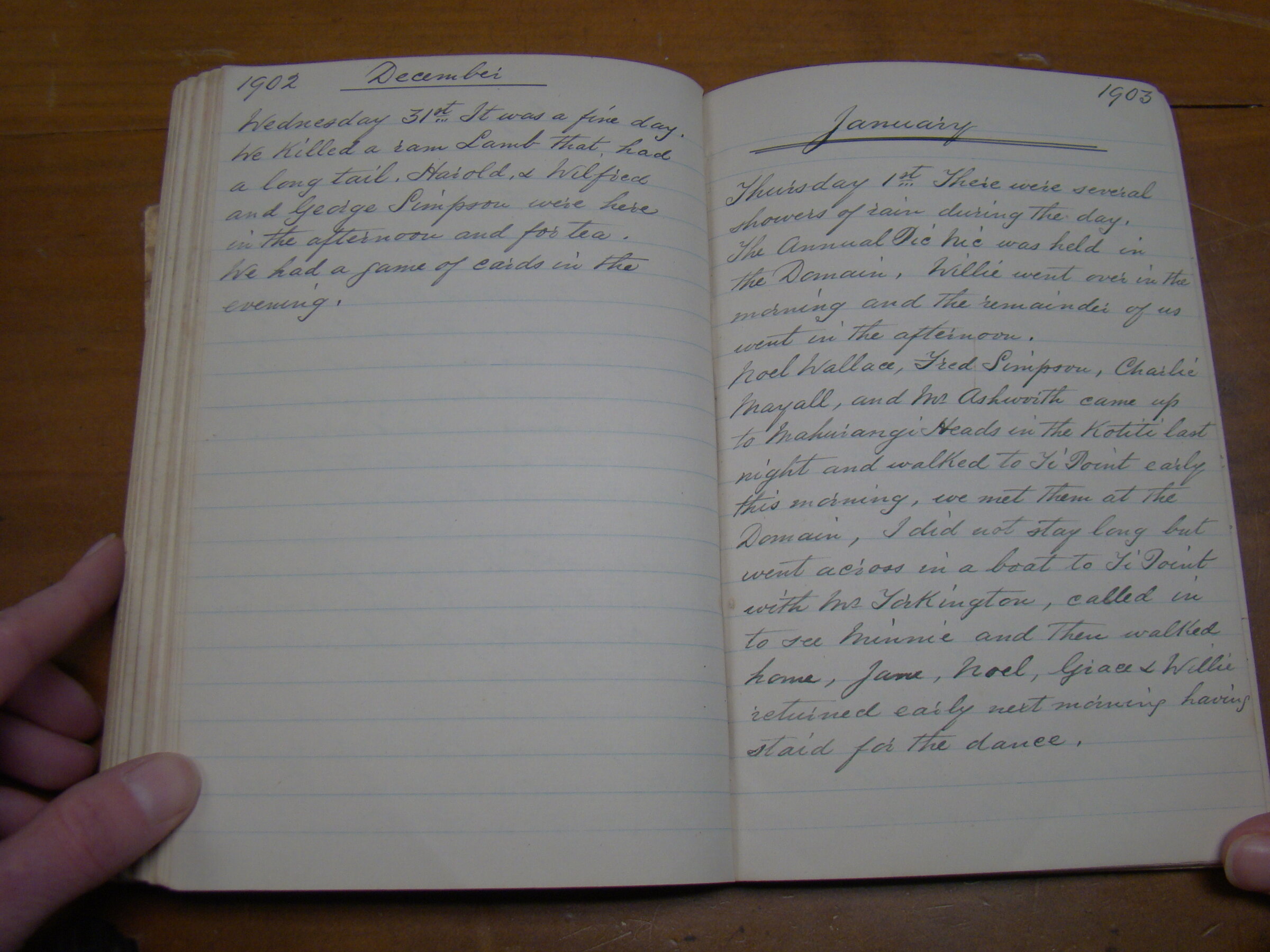 Original CS Clarke diary page
