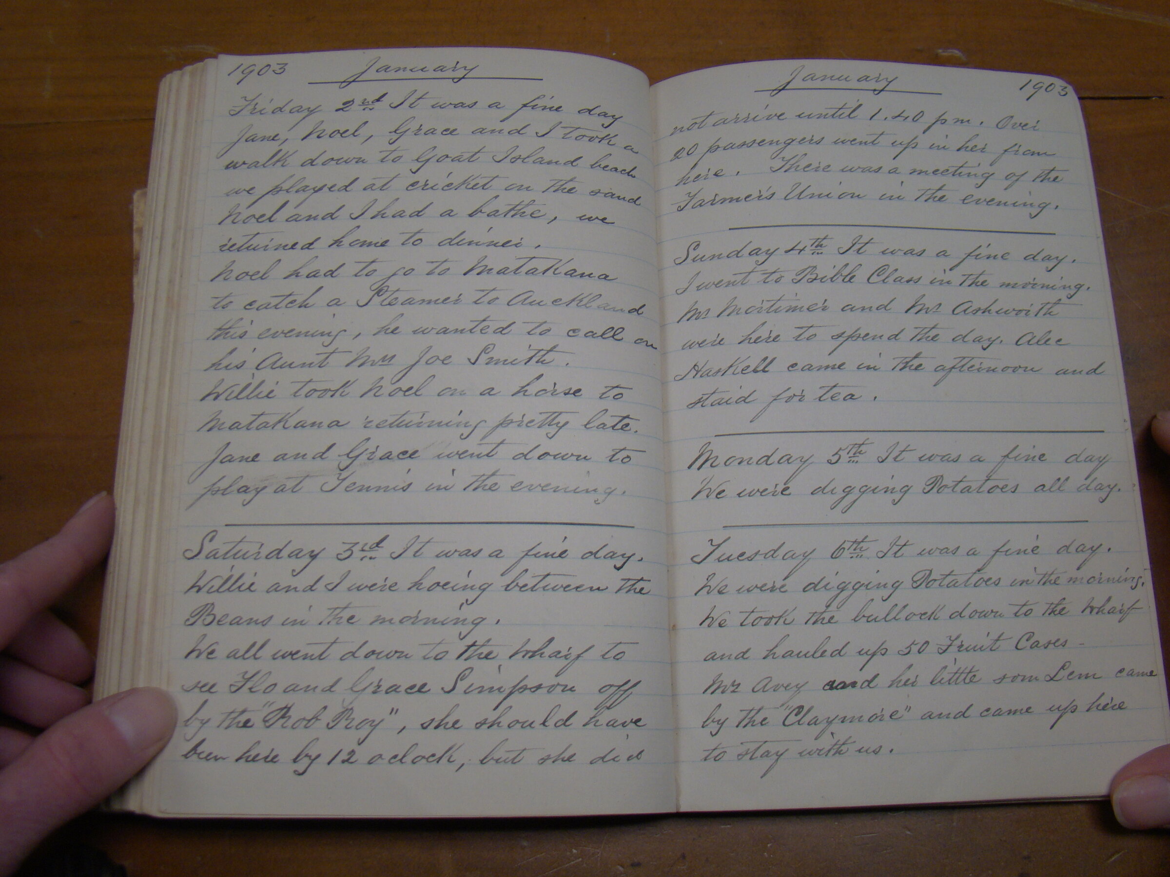 Original CS Clarke diary page