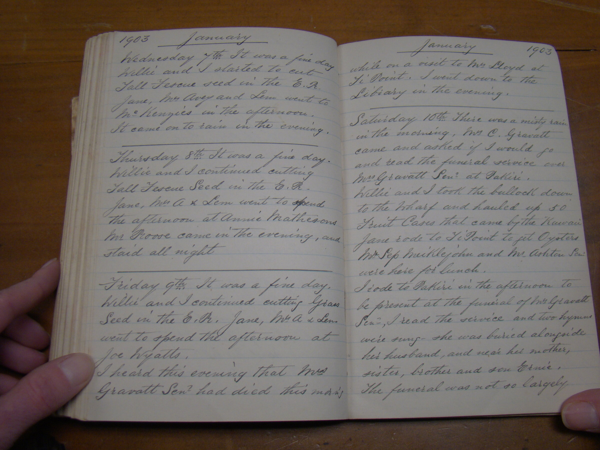 Original CS Clarke diary page