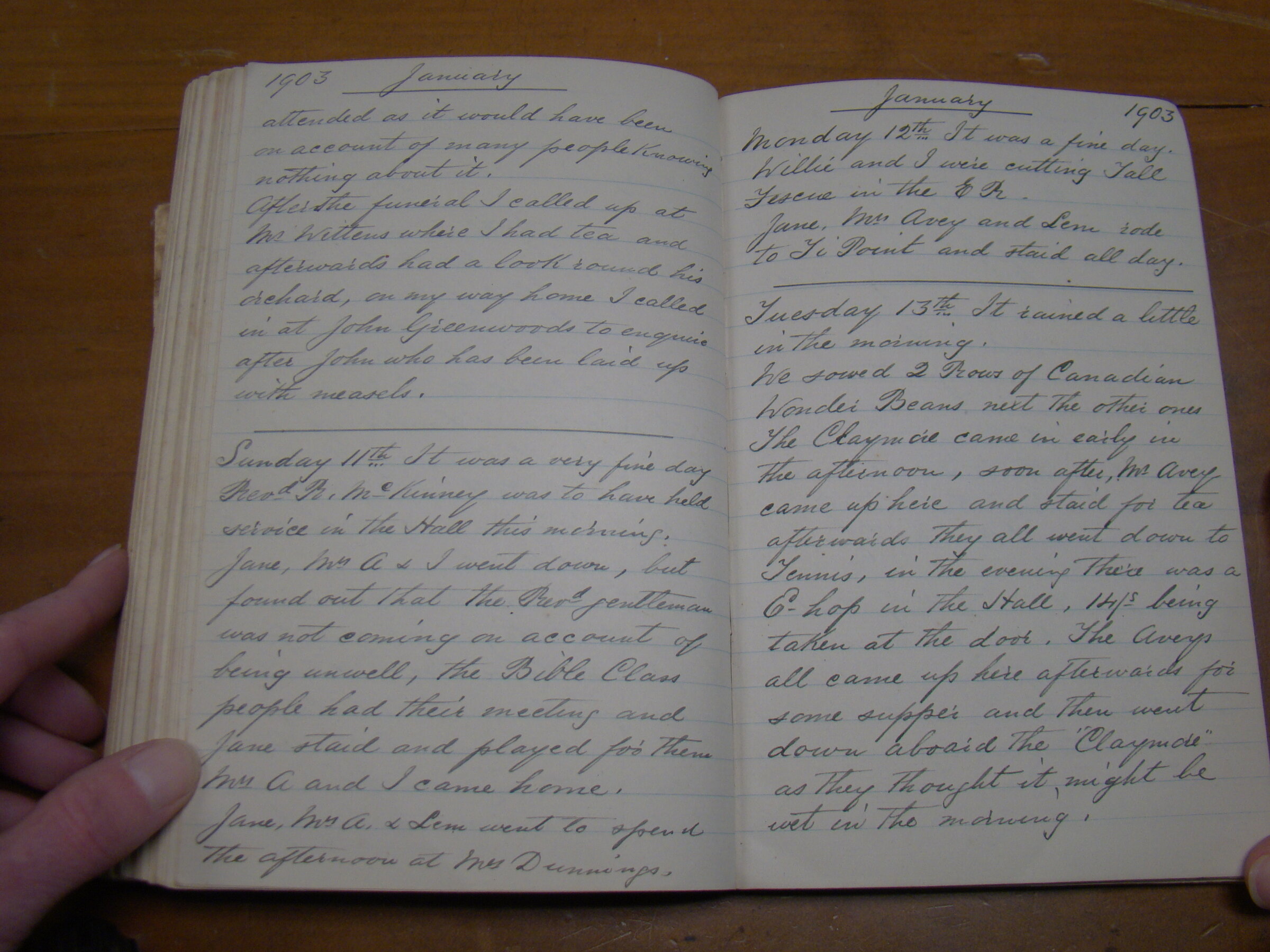 Original CS Clarke diary page