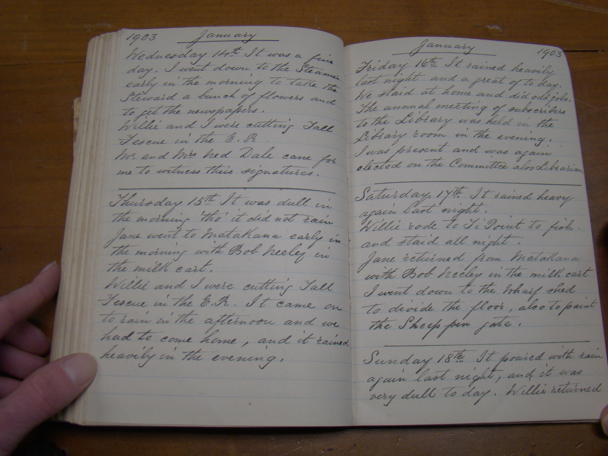 Original CS Clarke diary page