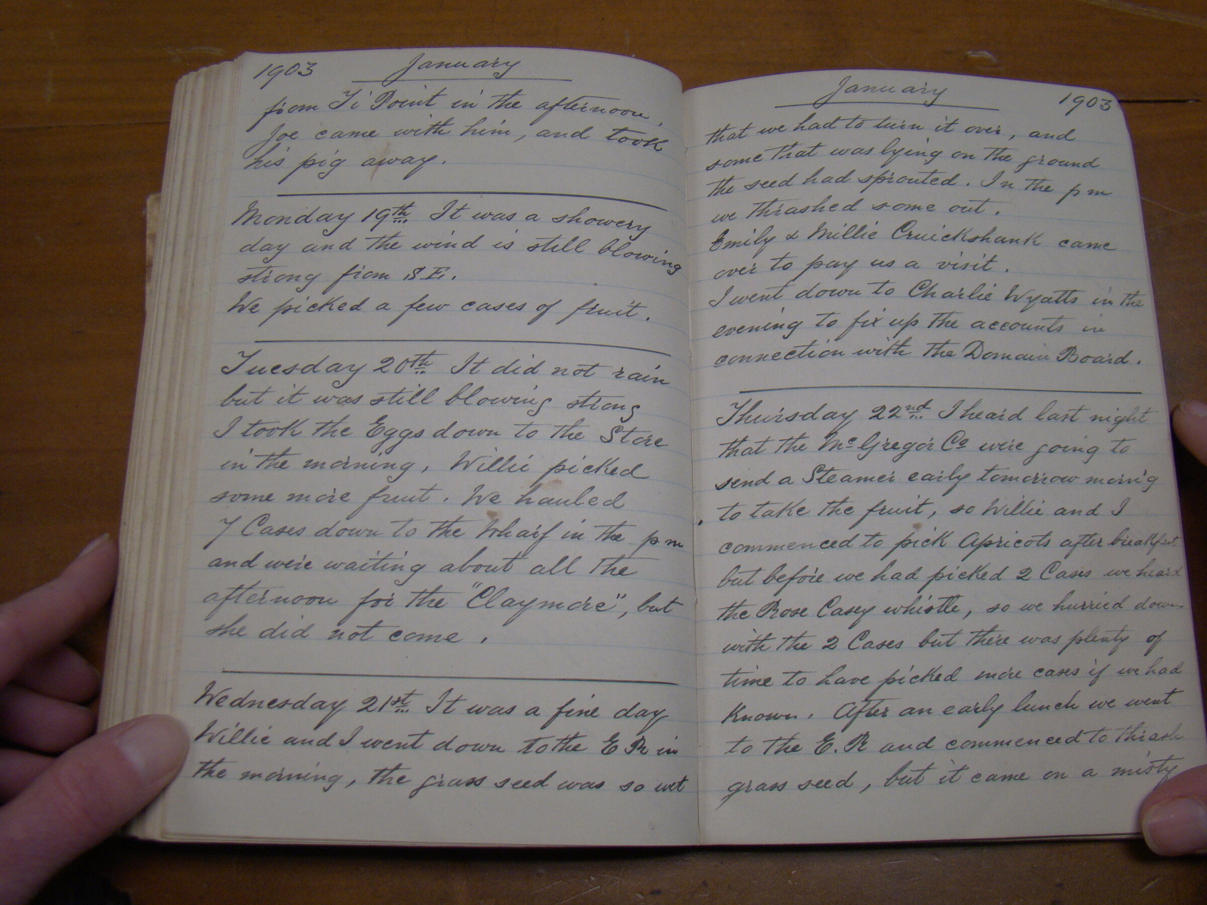 Original CS Clarke diary page