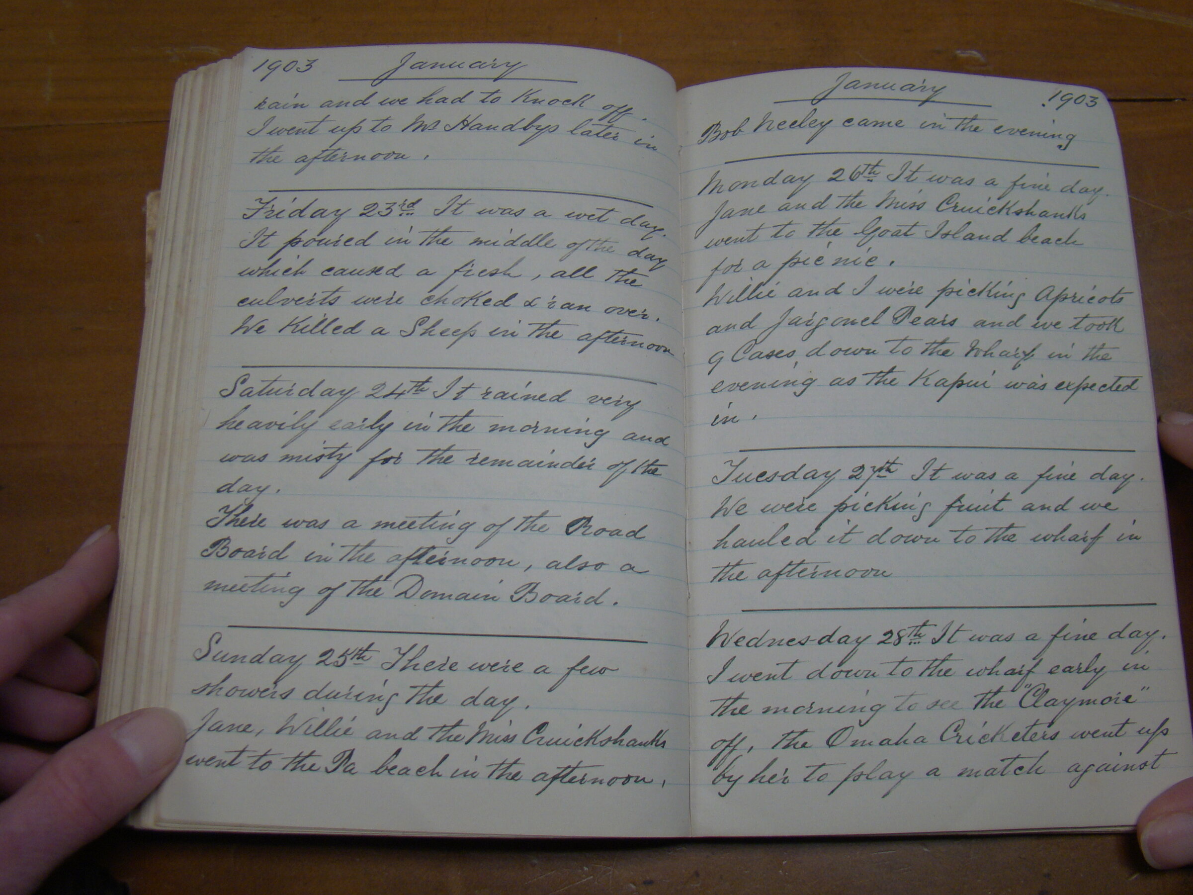 Original CS Clarke diary page