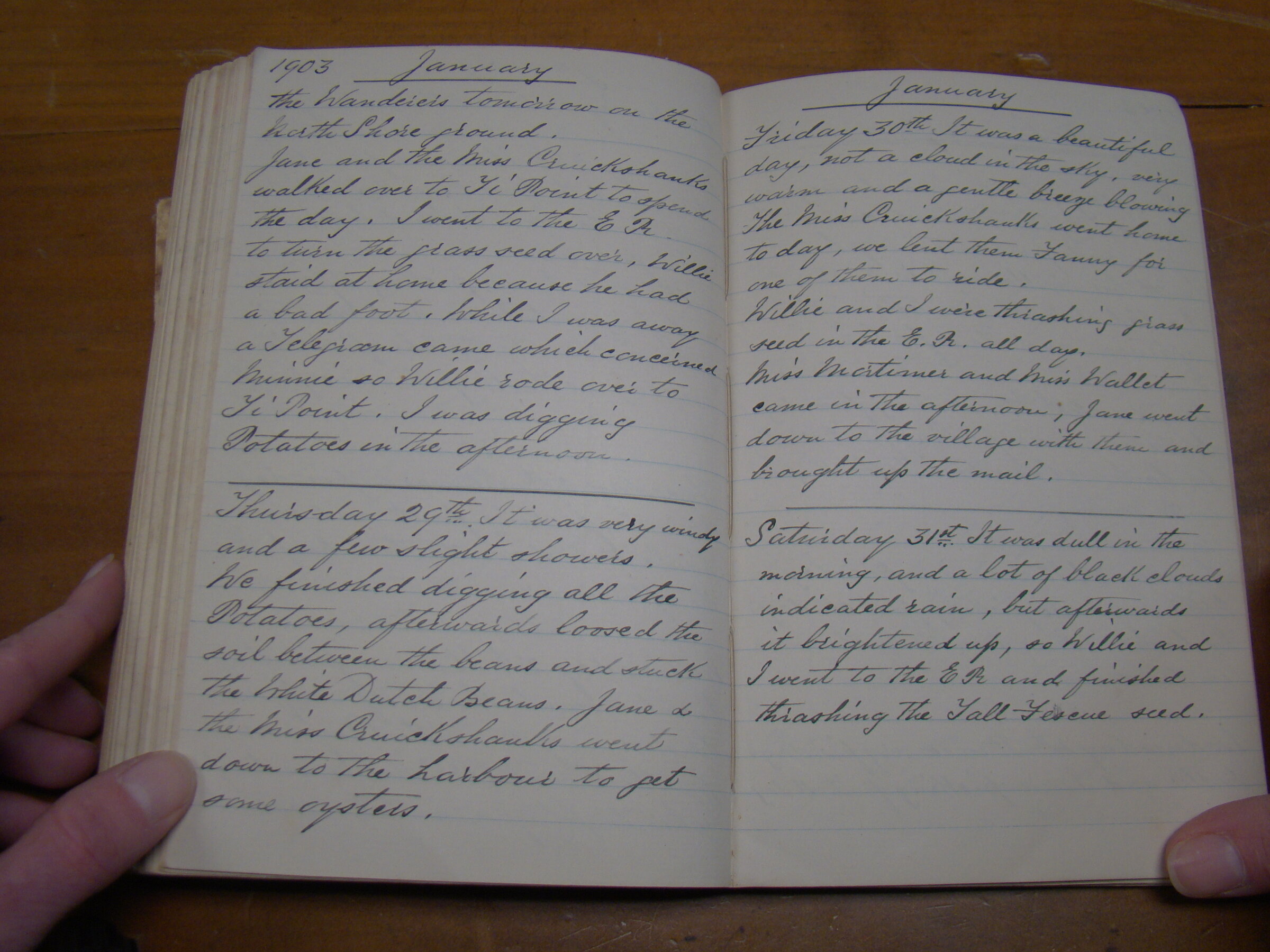 Original CS Clarke diary page