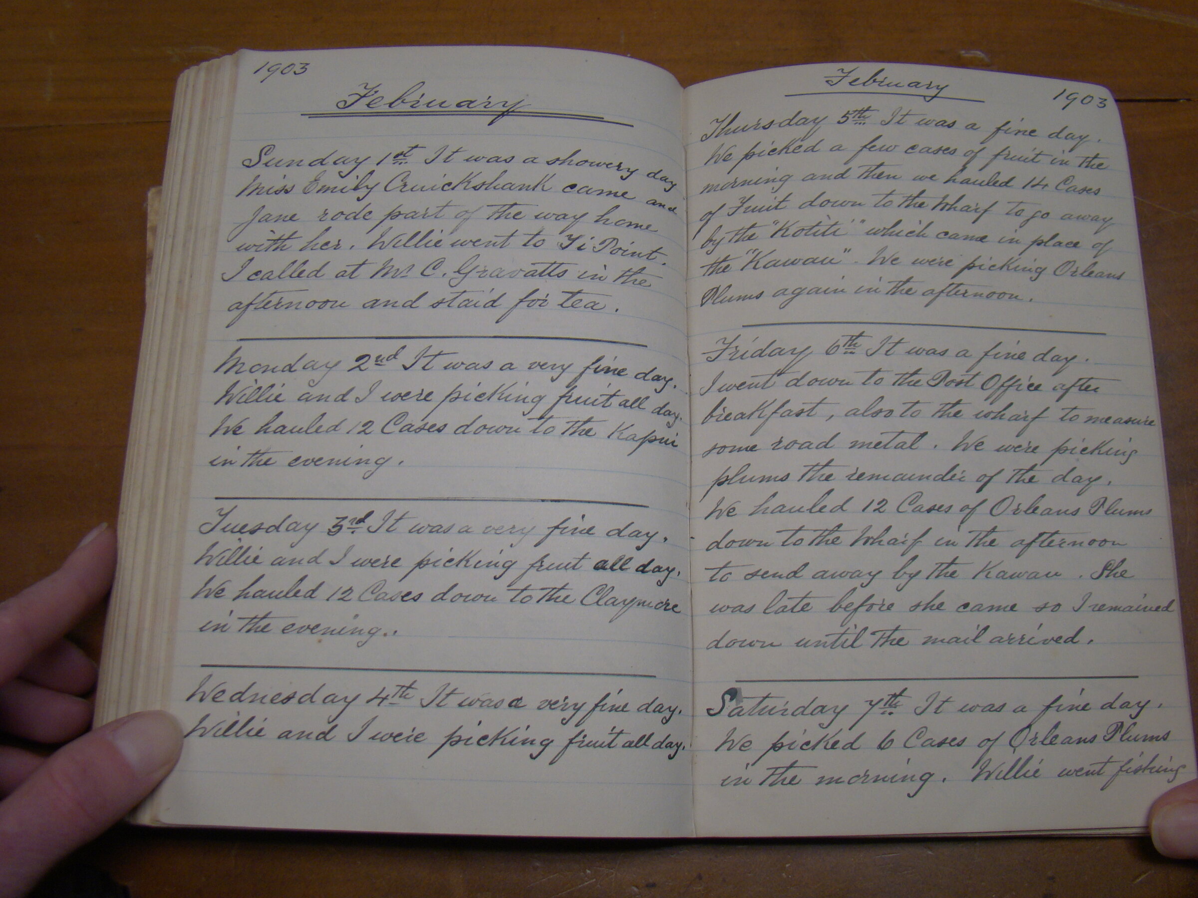 Original CS Clarke diary page