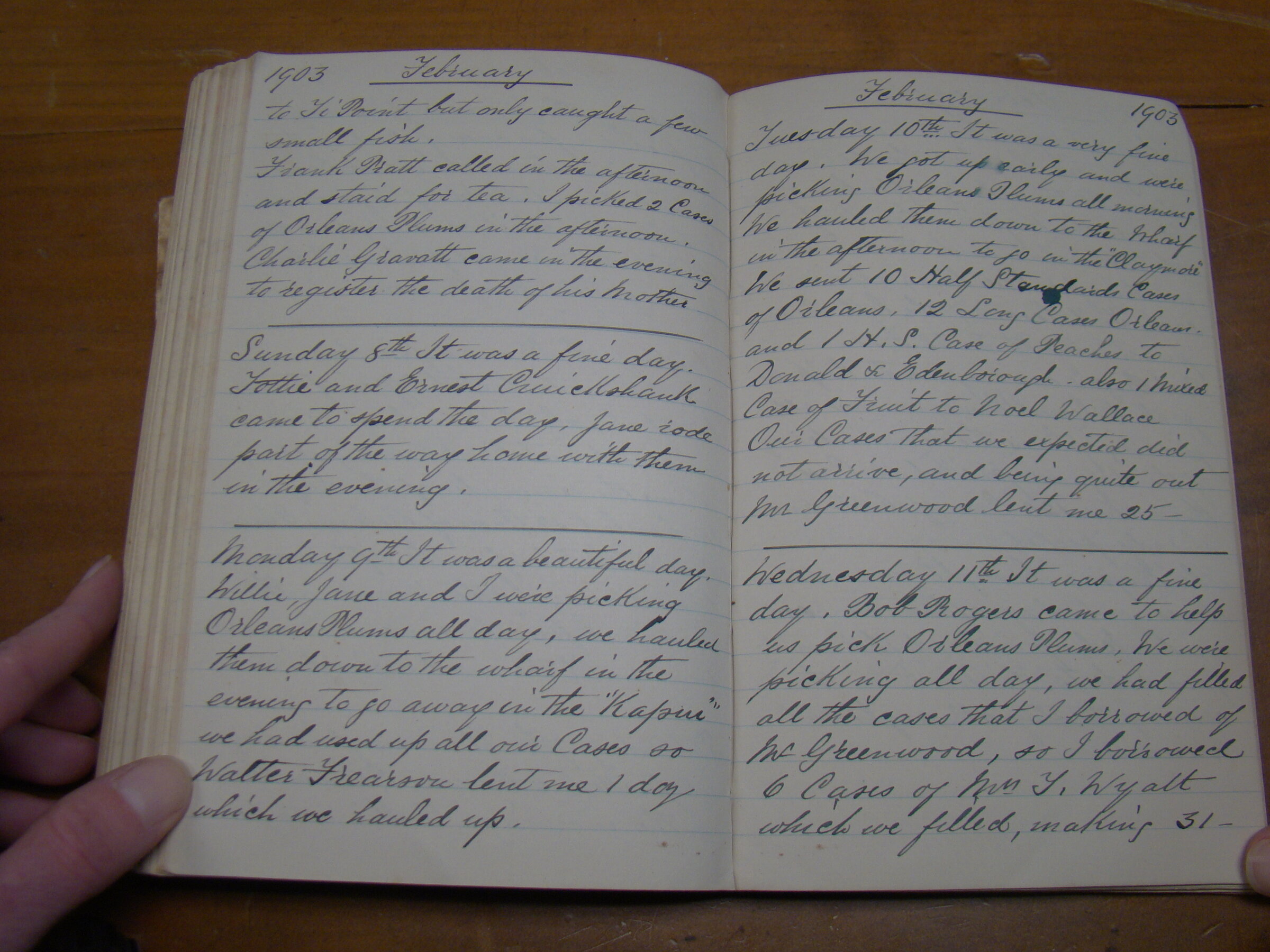 Original CS Clarke diary page