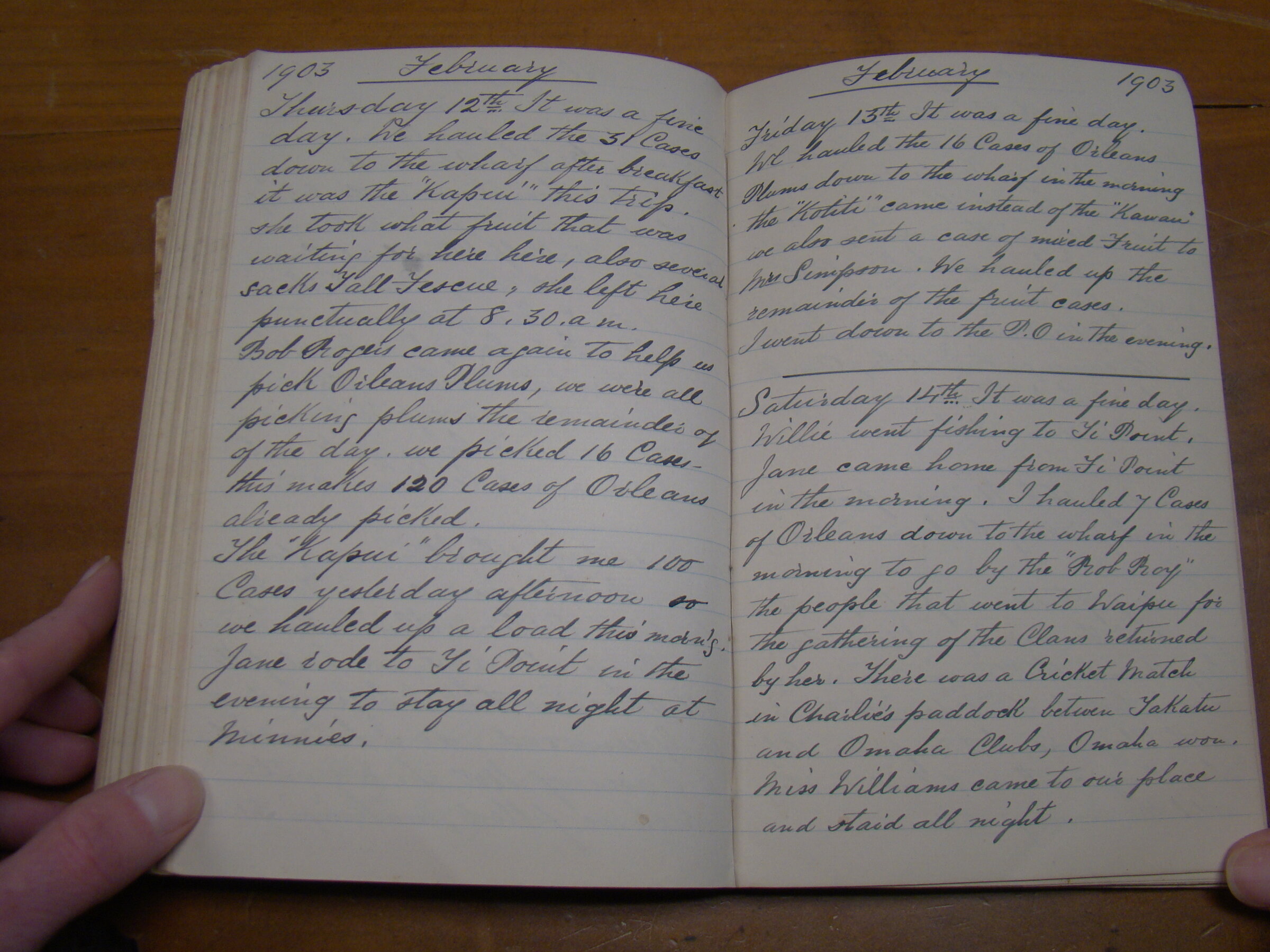 Original CS Clarke diary page